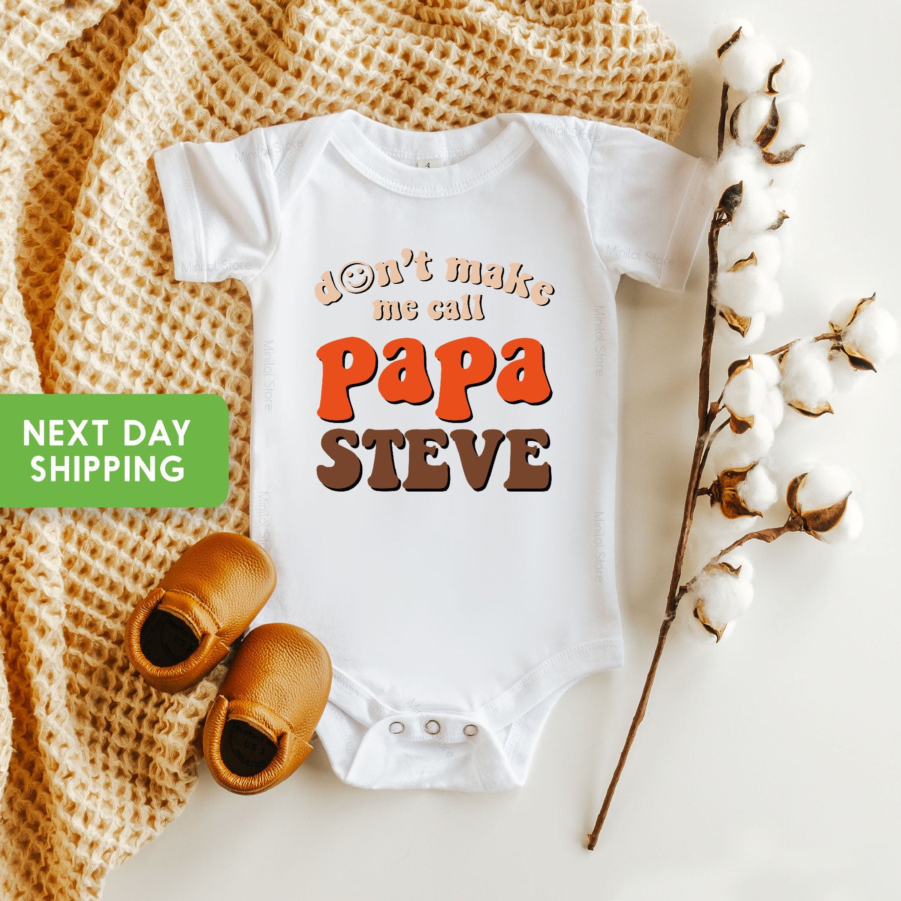 Don't Make Me Call Papa Onesie® Baby Gift, Cute Baby Clothes, Personalized Grandpa Unisex Baby Bodysuit, Baby Shower Gift, Funny Onesie®