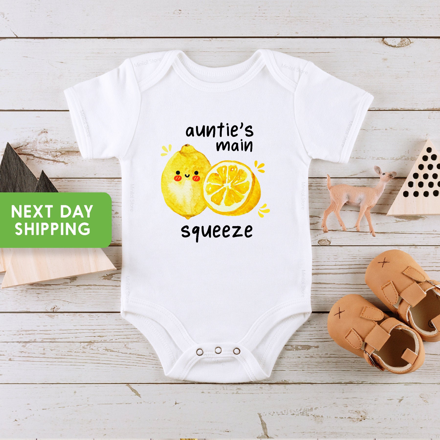 Auntie's Main Squeeze OnesieĀ®, Auntie Baby Clothes, Gift for Baby, Aunt Gift to Baby, Aunt baby Shower Gift, Gift From Aunt, Gift for Nephew