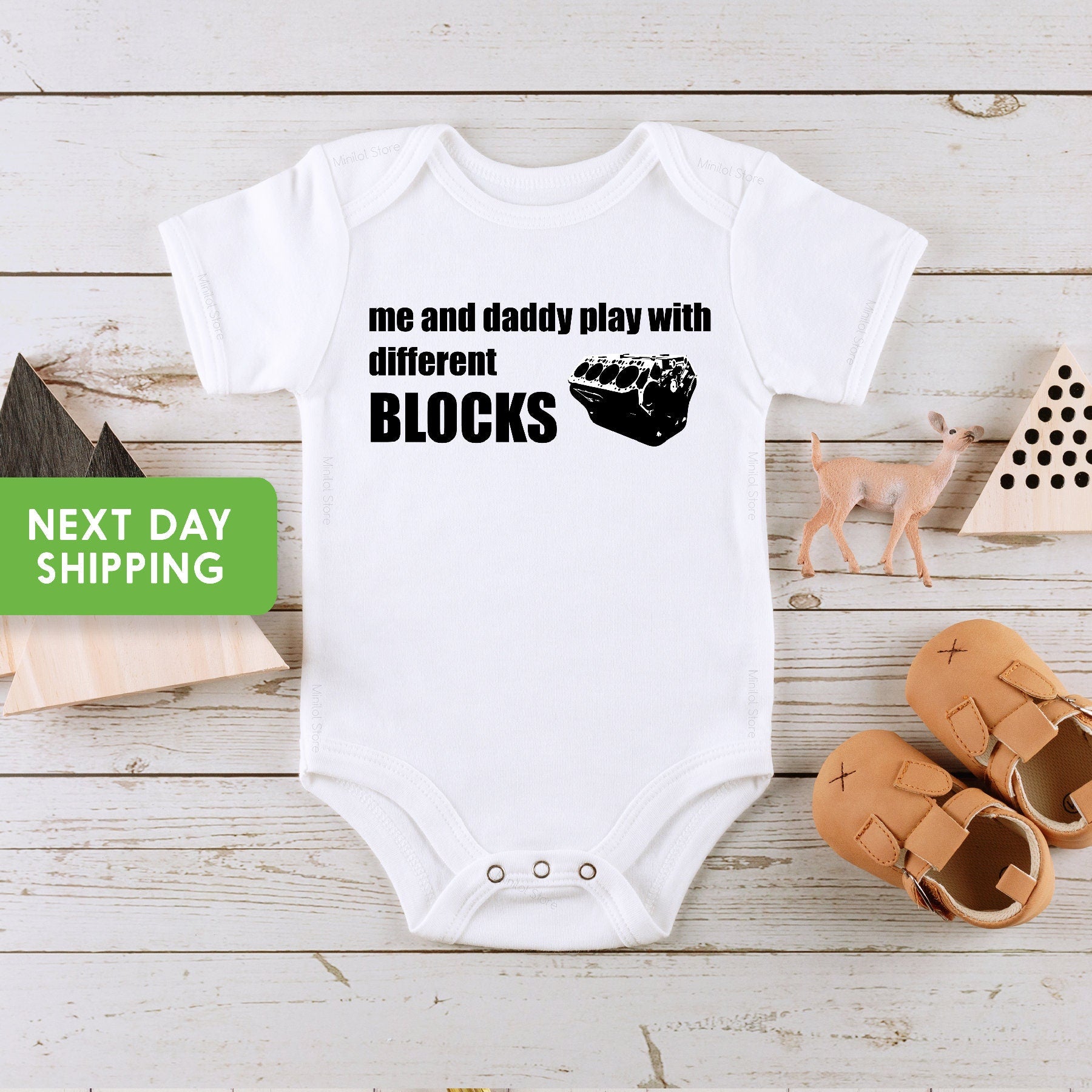 Mechanic Blocks Onesie®, Daddy Mechanic Onesie®, Future Blockhead Onesie®, Mechanic Baby Gift, Future Mechanic Onesie®, Baby Mechanic Shirt