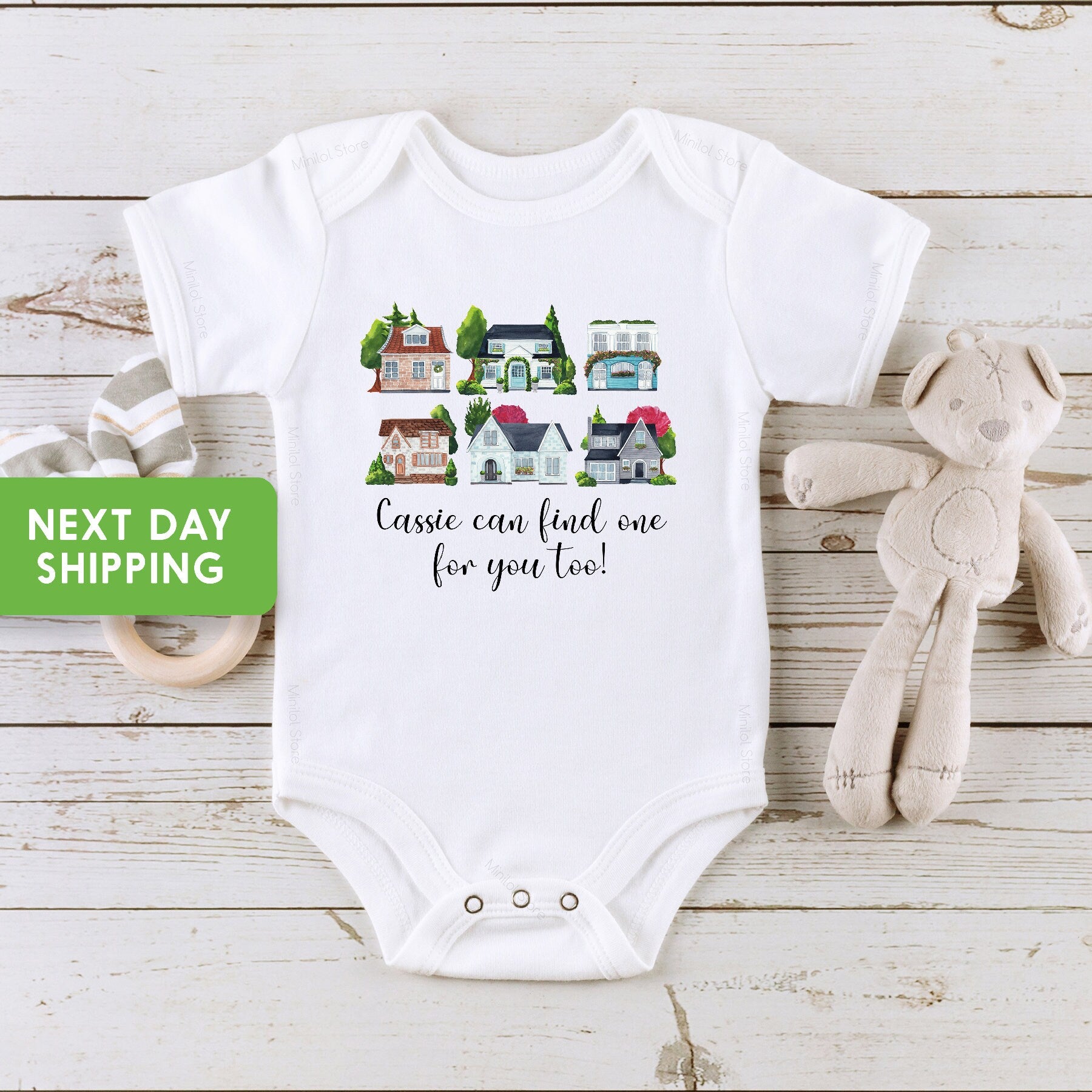 Little Realtor Onesie®, Mommy Daddy Realtor, Baby Shower Gift, Funny Baby Bodysuit, Baby Boy Girl Clothes, Home Onesie®