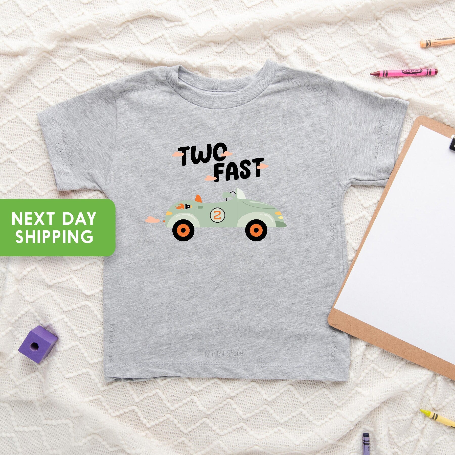 Two Fast Birthday Shirt, Race Car Birthday Shirt, 2nd Birthday Tee, Second Birthday, Racing Birthday Party, Modern Toddler Boy Shirt