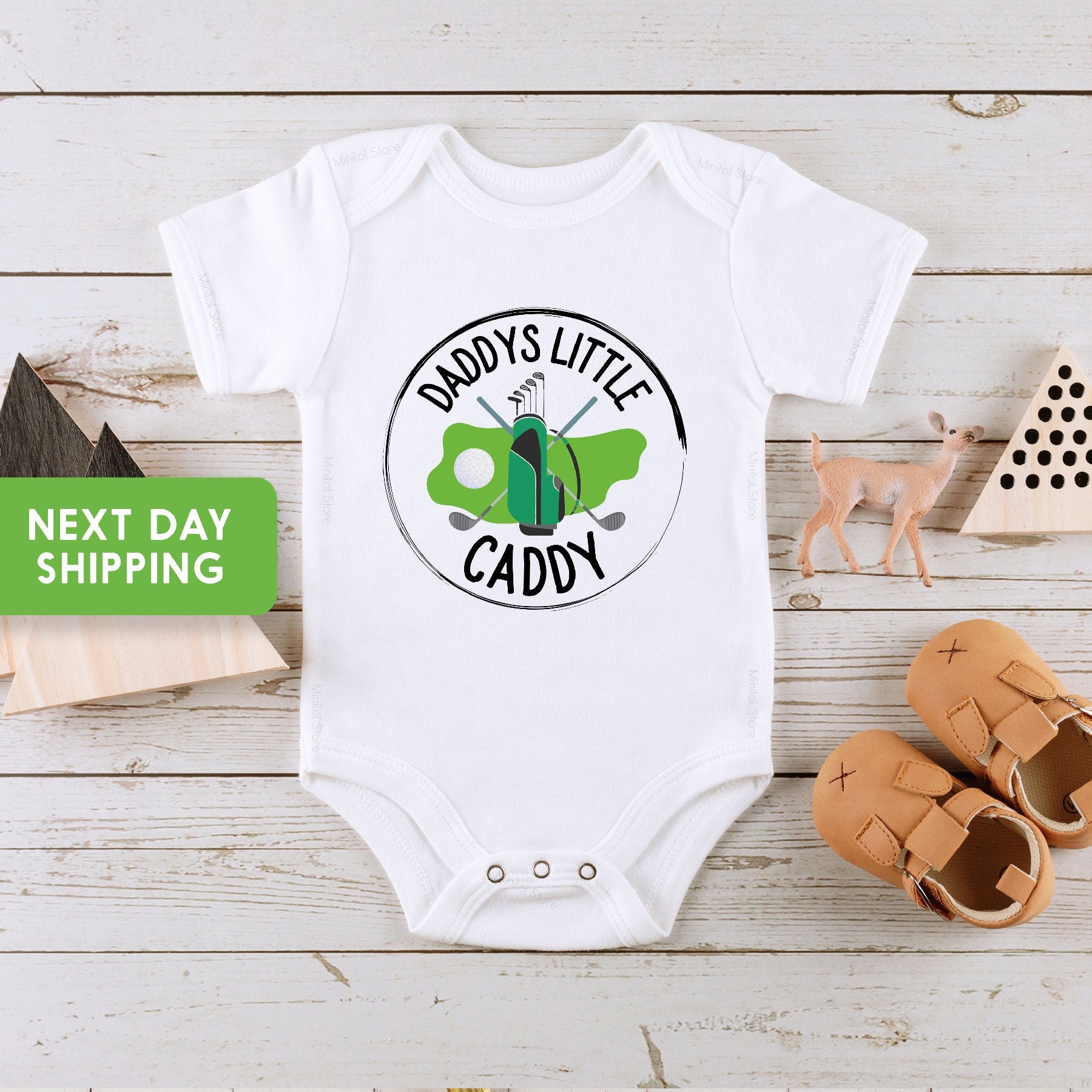 Daddy's Little Caddy Onesie®, Toddler Shirt, Golfing Buddy Onesie®, Cute Father's Day Onesie®, Golfer Dad Gift, Golf Baby Announcement