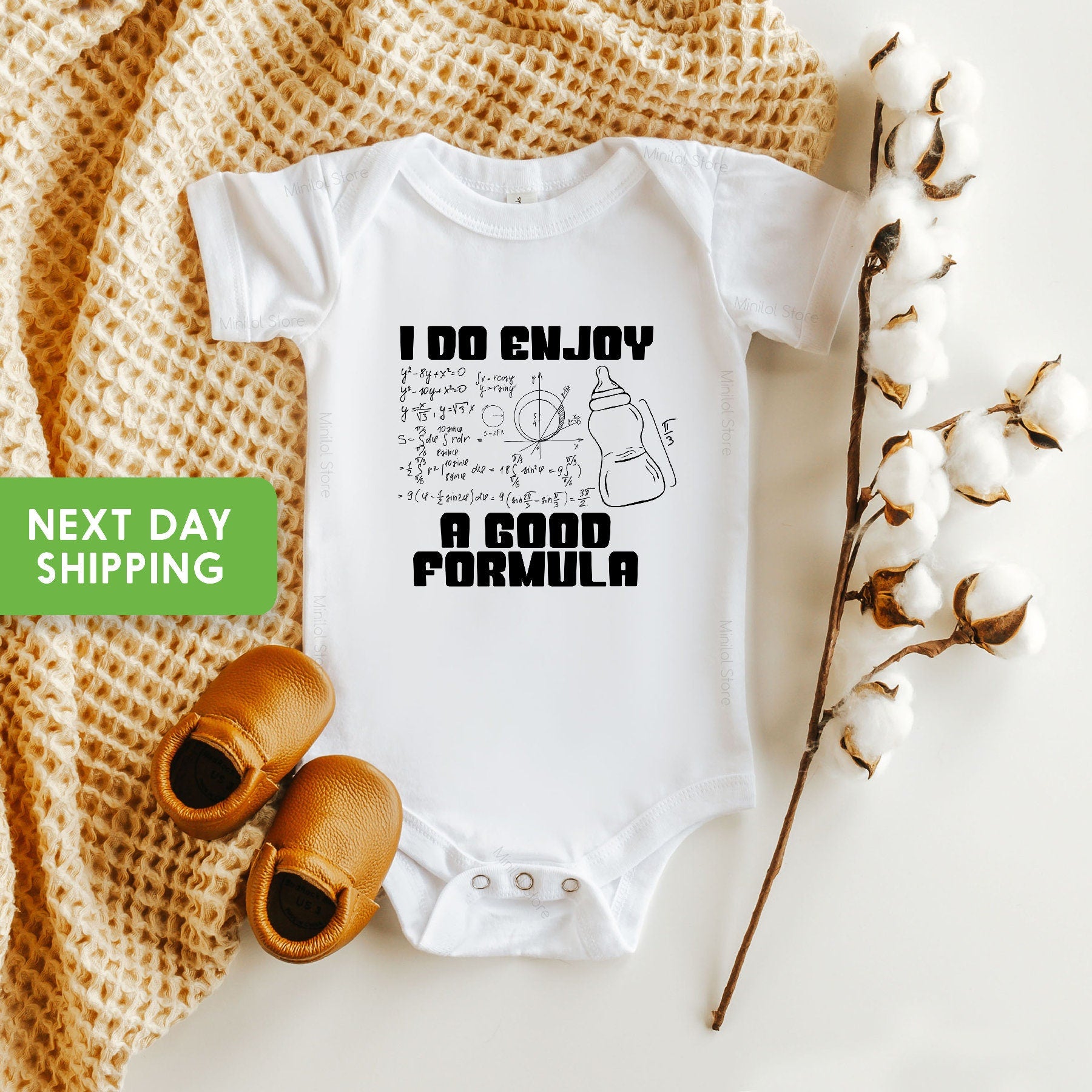 I Do Enjoy A Good Formula OnesieĀ®, Funny Math Baby OnesieĀ®, Periodic Table Bodysuit, Math Baby Bodysuit, Baby Shower Gift
