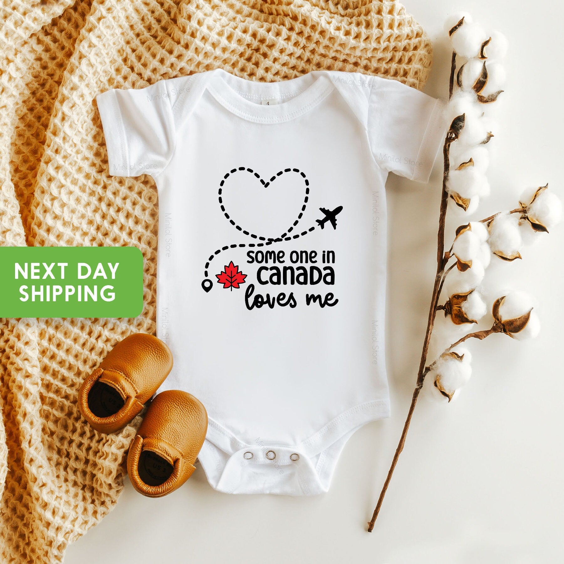 Someone in Canada Loves Me Baby Onesie®, Loves Me Baby Onesie®, Long Distance Gift Onesie®, New Baby Onesie®, Pregnancy Gift, Canada Onesie®