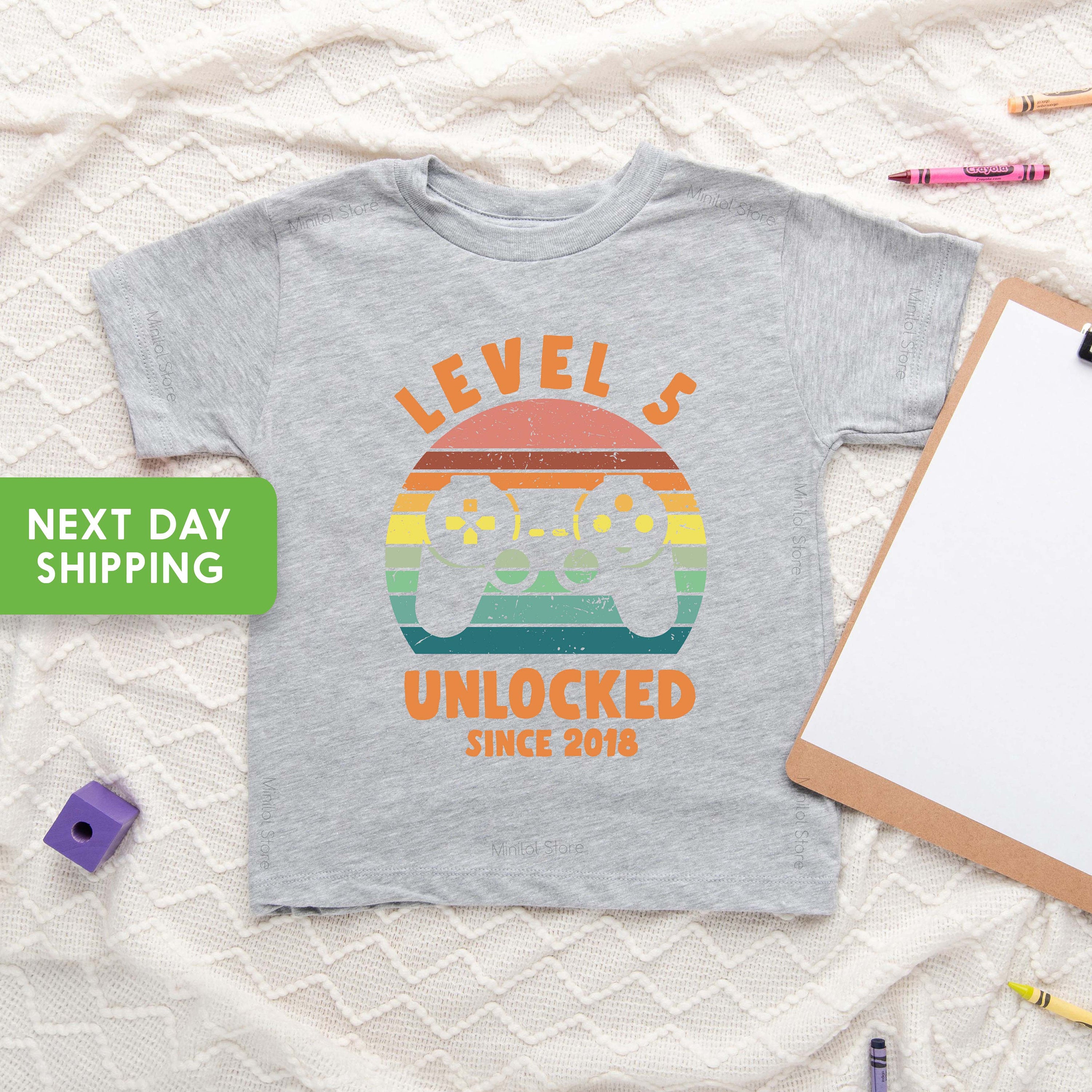 Fifth Birthday Boy Shirt, Five Birthday Video Game Shirt, Fifth Birthday Boy Gamer Baseball Tee, Level 5 Unlocked 5th Birthday Shirt