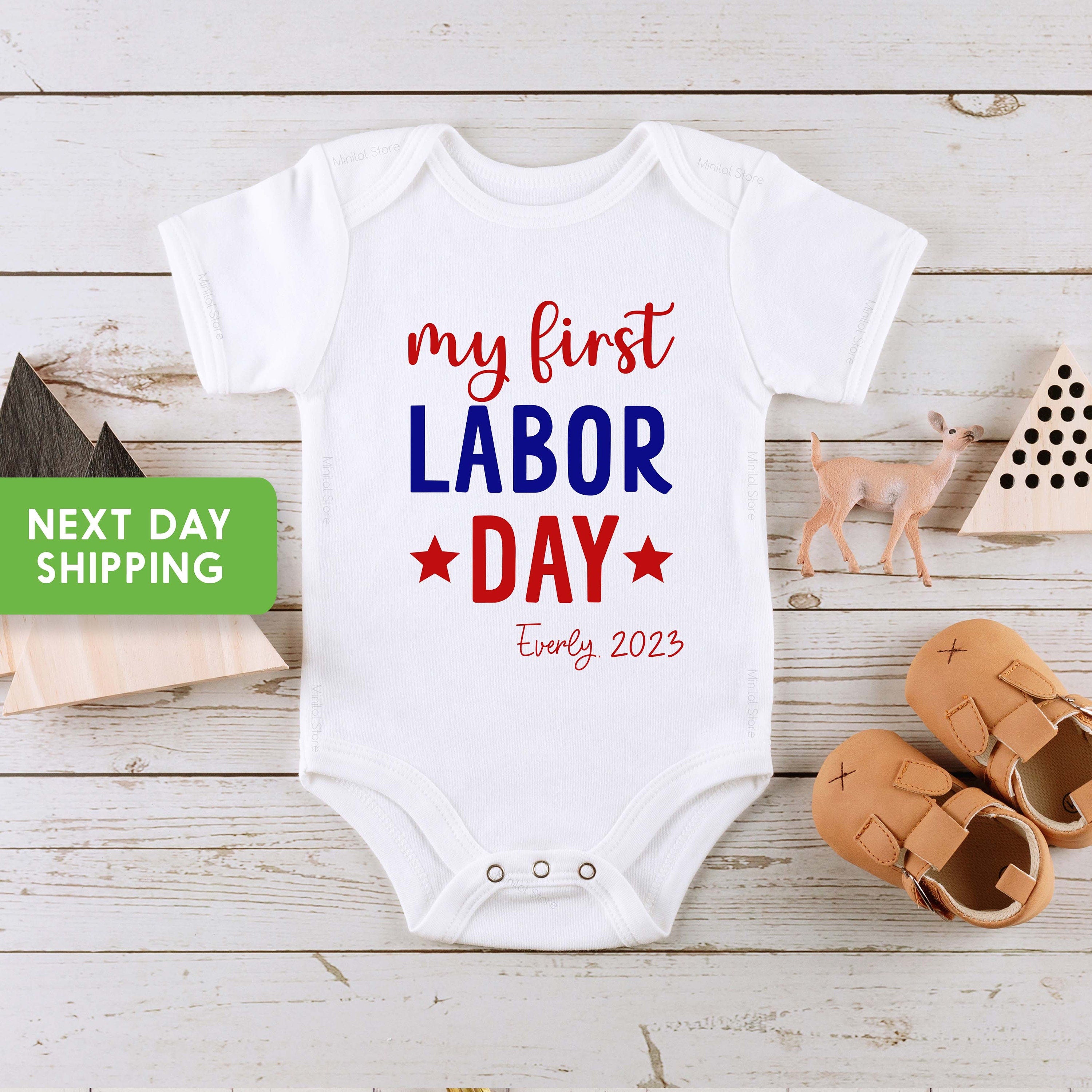 My First Labor Day Onesie®,Labor Day Unisex Bodysuit, Labort Day Baby Onesie®, Labor Day Gift