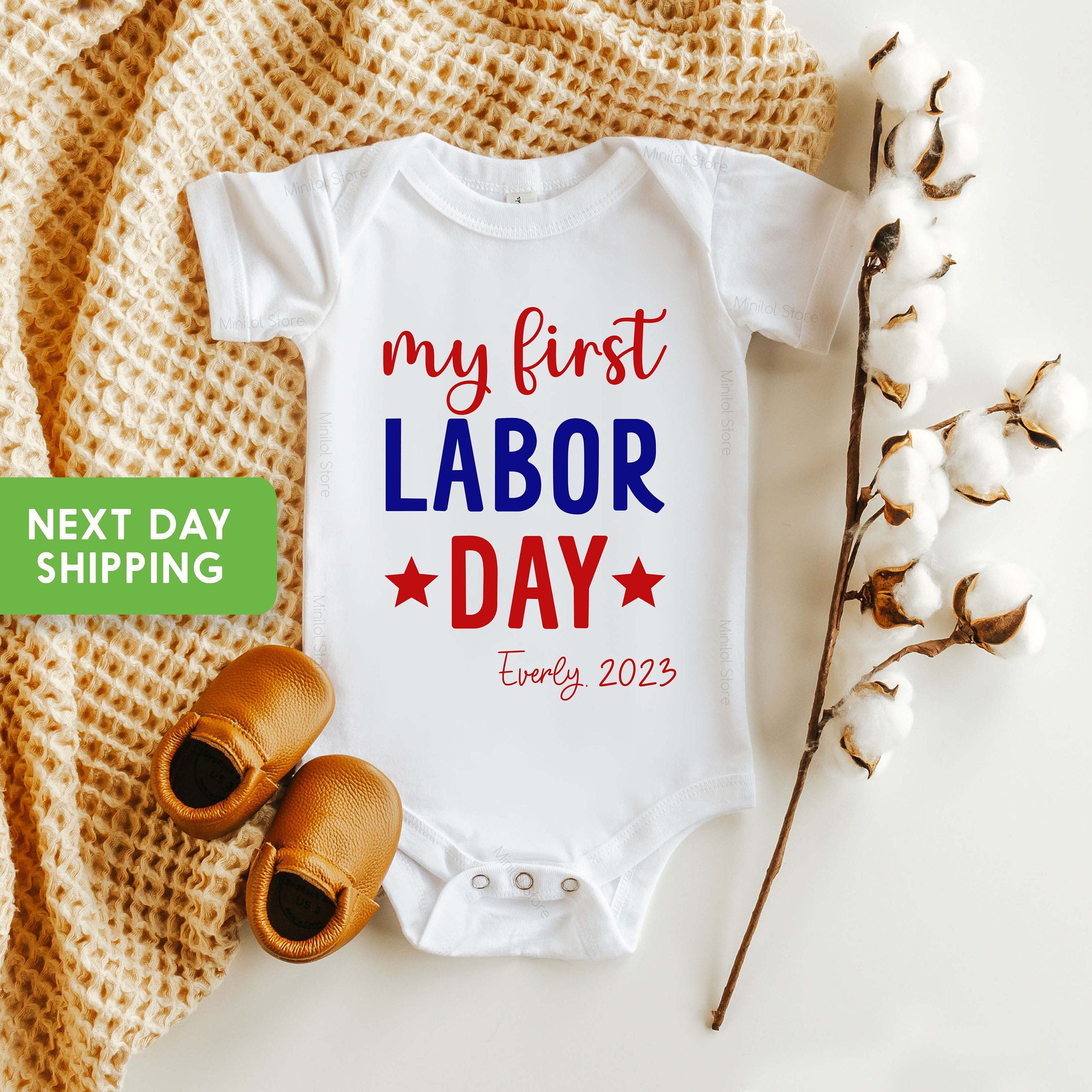 My First Labor Day Onesie®,Labor Day Unisex Bodysuit, Labort Day Baby Onesie®, Labor Day Gift