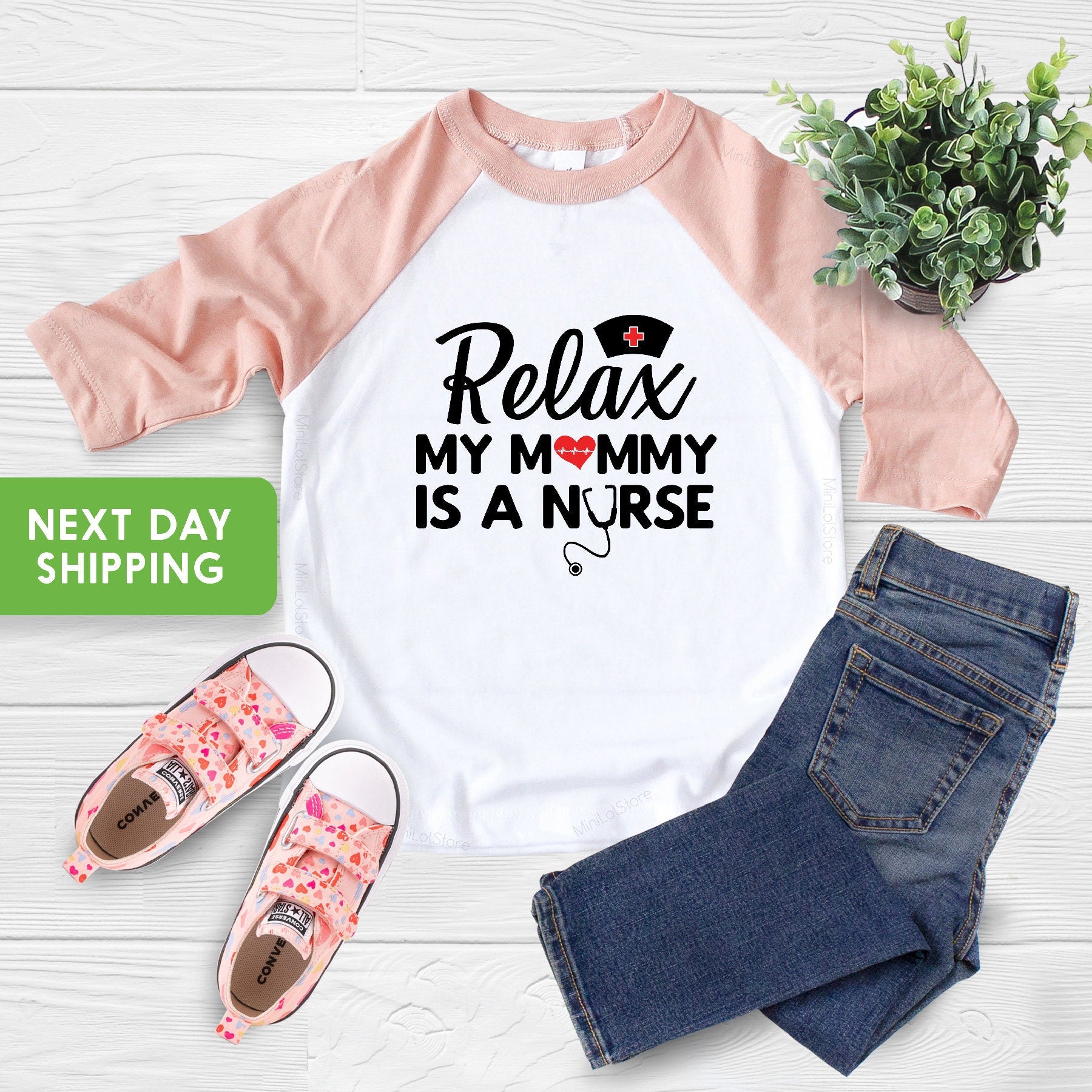 Relax My Mommy Is A Nurse Baby Onesie®, Funny Mothers Day Onesie®, Cute Baby Onesie®, Mother's Day Gift, Mother's Day Shirt for Kids