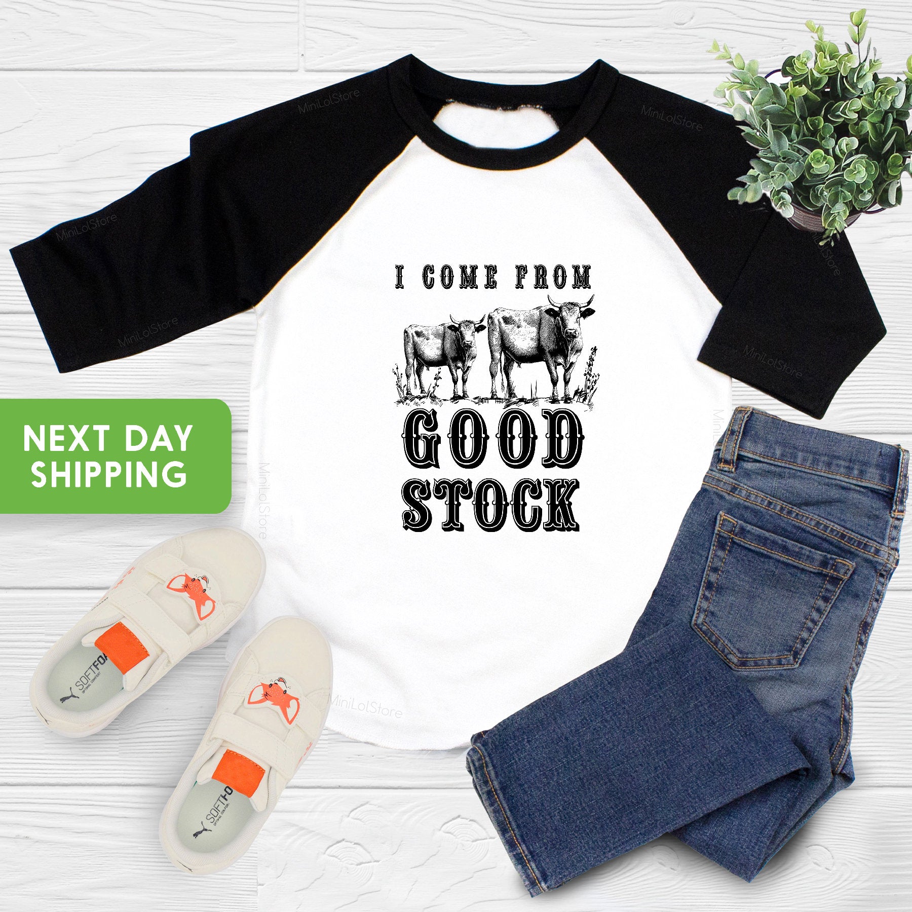I Come From Good Stock Onesie®, Retro Boho Cowboy Shirt For Kids, Western Boys Shirt, Coming Home Outfit, Baby Announcement