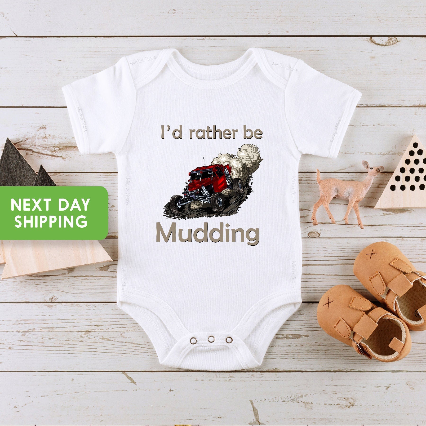 I'd Rather Be Mudding Onesie®, Off-Roading Onesie®, Off-Road Onesie®, Mudding Toddler Shirt, New Baby Gifts, Mudding Baby Bodysuit