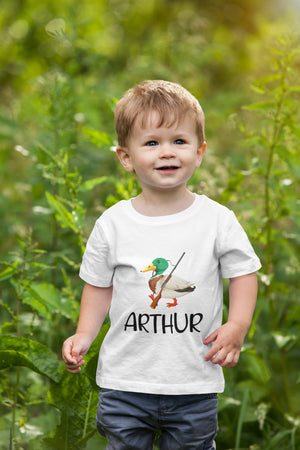 Personalized Duck Hunting deer design on Baby Short 24 Month Onesie