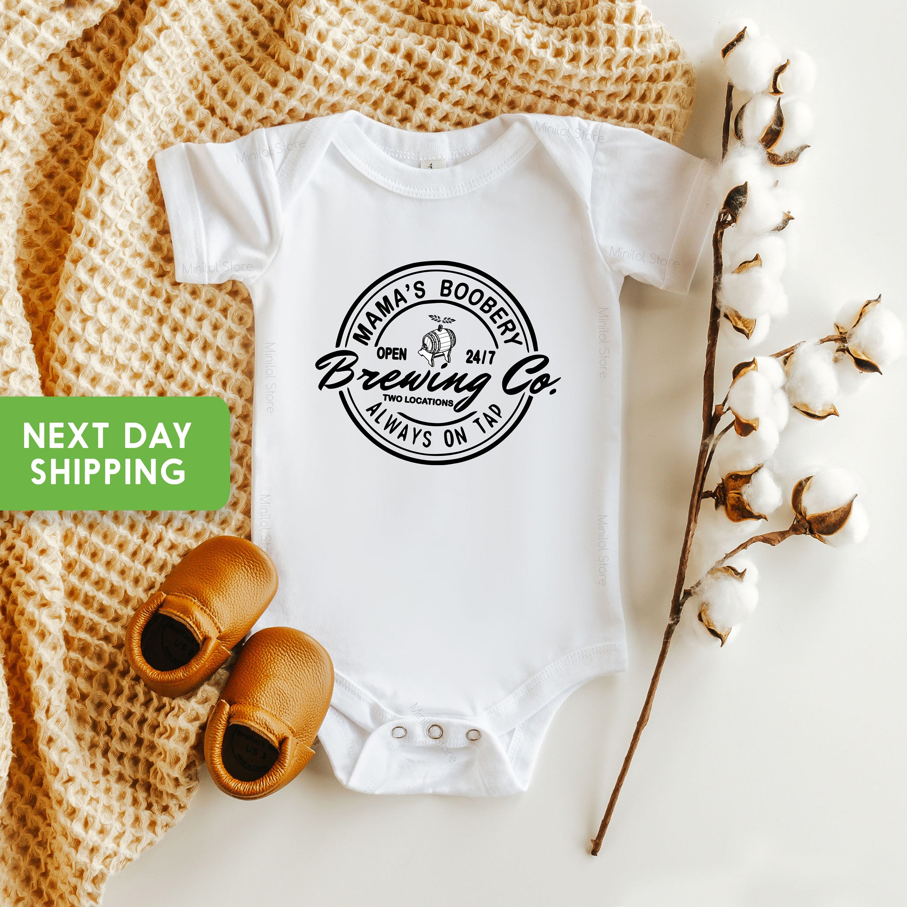 Always On Tap OnesieĀ®, Funny Mama's Boobery Baby Bodysuit, Breastfeeding Baby Gift, Funny Breastfeeding OnesieĀ®, Breastfeeding Bodysuit