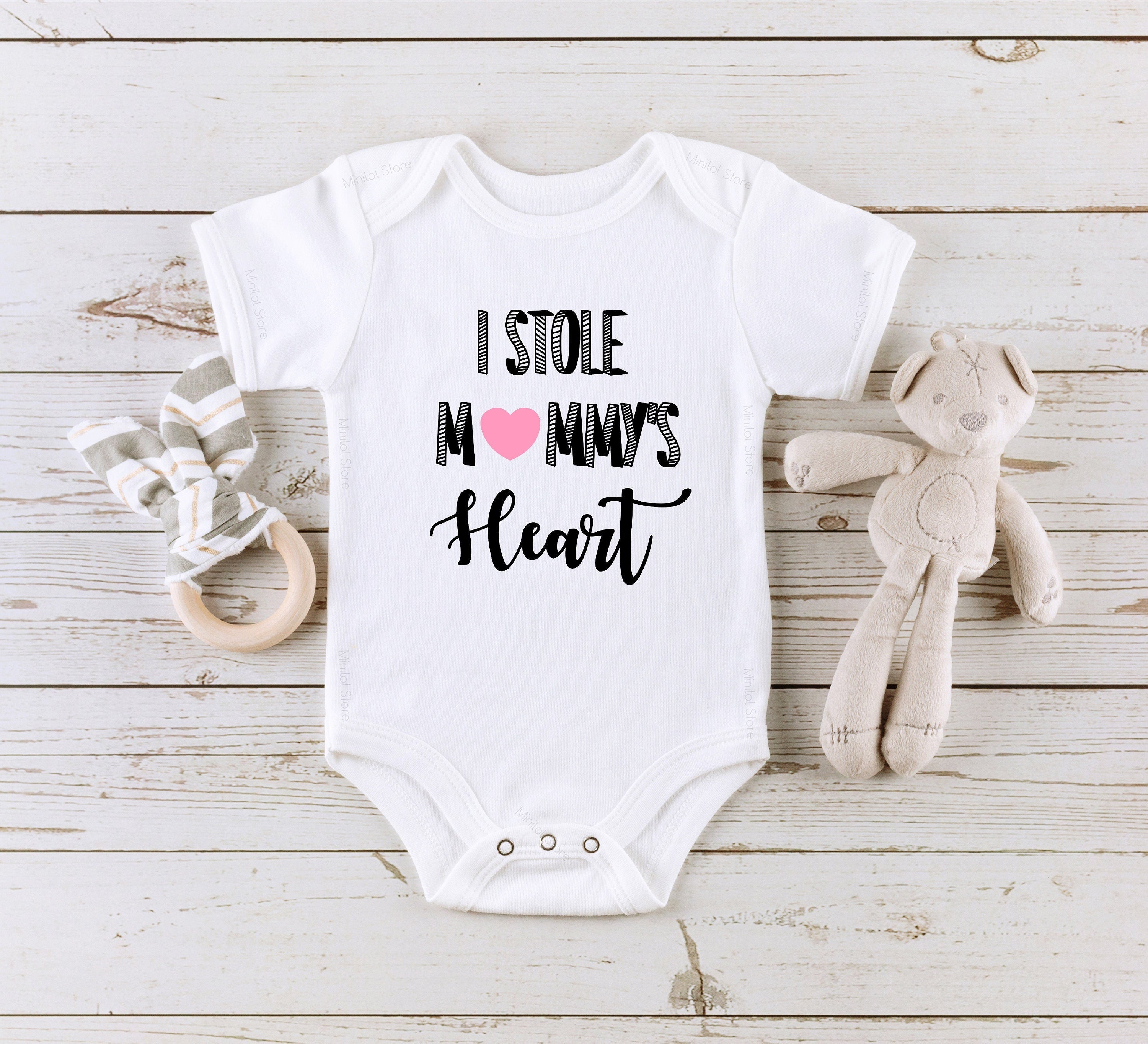 I Stole Mommy's Heart Kids Shirt, Mother's Day Shirt, Mother's Day Gift, I Love Mommy Shirt, New Mom Gift, Baby Shower Gift, Mother's Day
