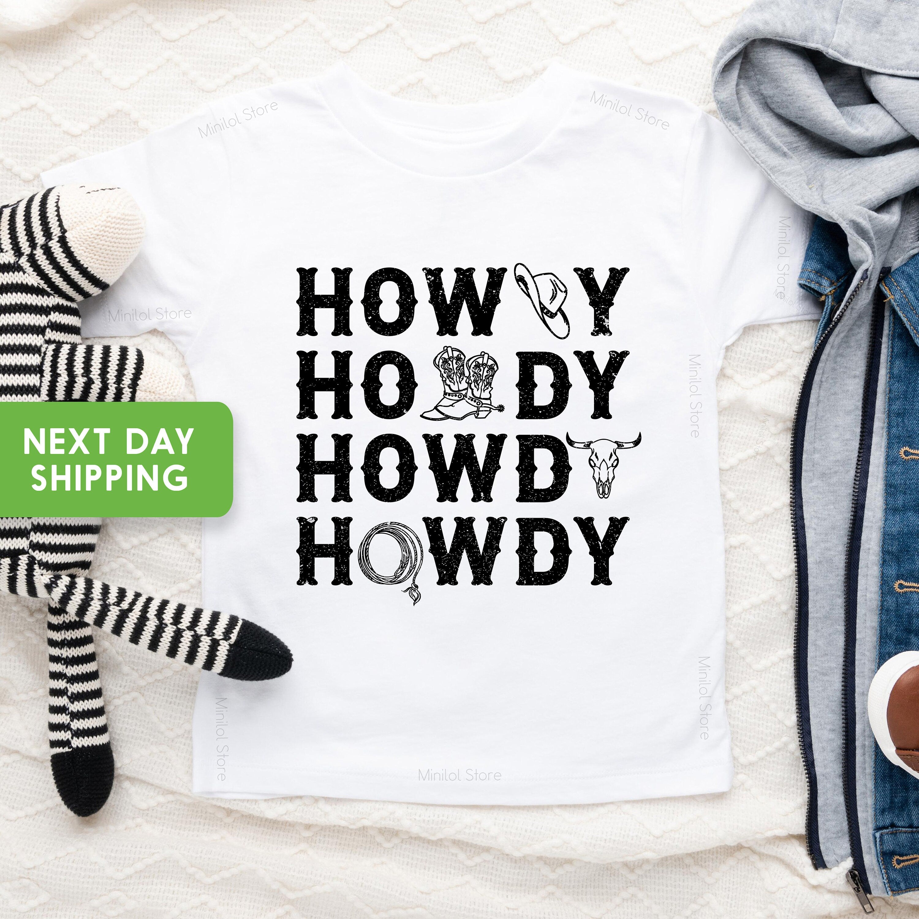 Howdy Toddler Shirt, Punchy T-Shirt, Western Toddler Shirt, Popular Youth Shirt, Gift for Kids, Rodeo Shirt, Funny Toddler Shirt, Rodeo Tee