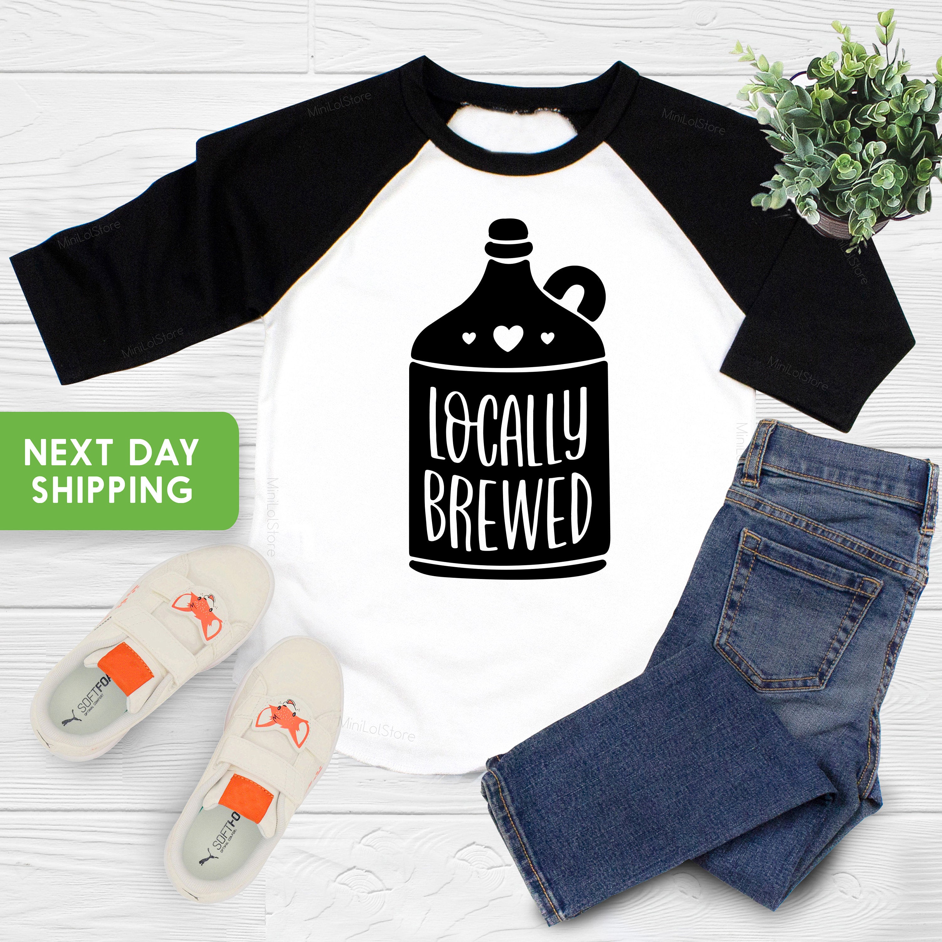 Locally Brewed Baby Onesie®, Funny Onesie®, Beer Baby One Piece, Fun and Unique Baby Shower Gift, New Baby Gift