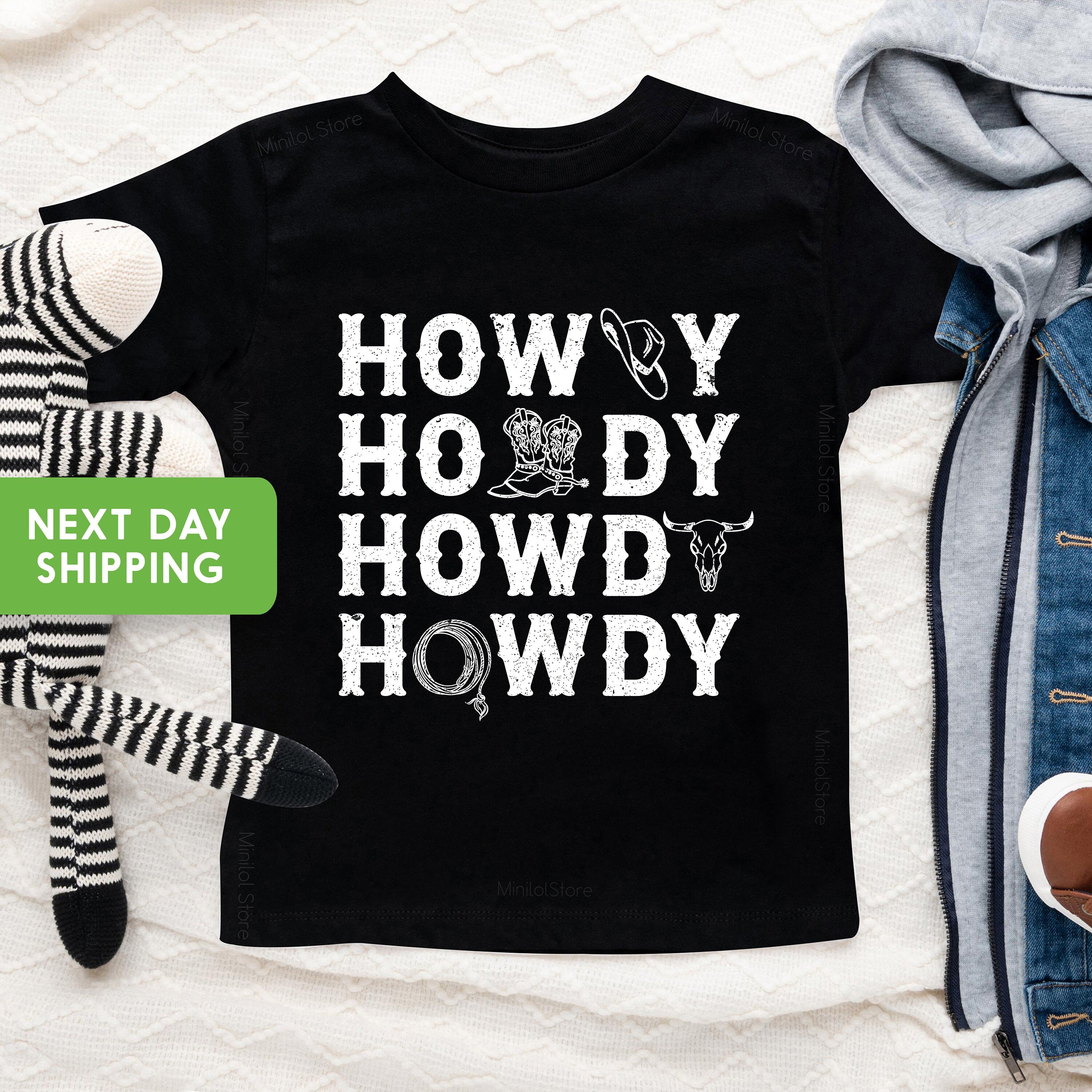 Howdy Toddler Shirt, Punchy T-Shirt, Western Toddler Shirt, Popular Youth Shirt, Gift for Kids, Rodeo Shirt, Funny Toddler Shirt, Rodeo Tee