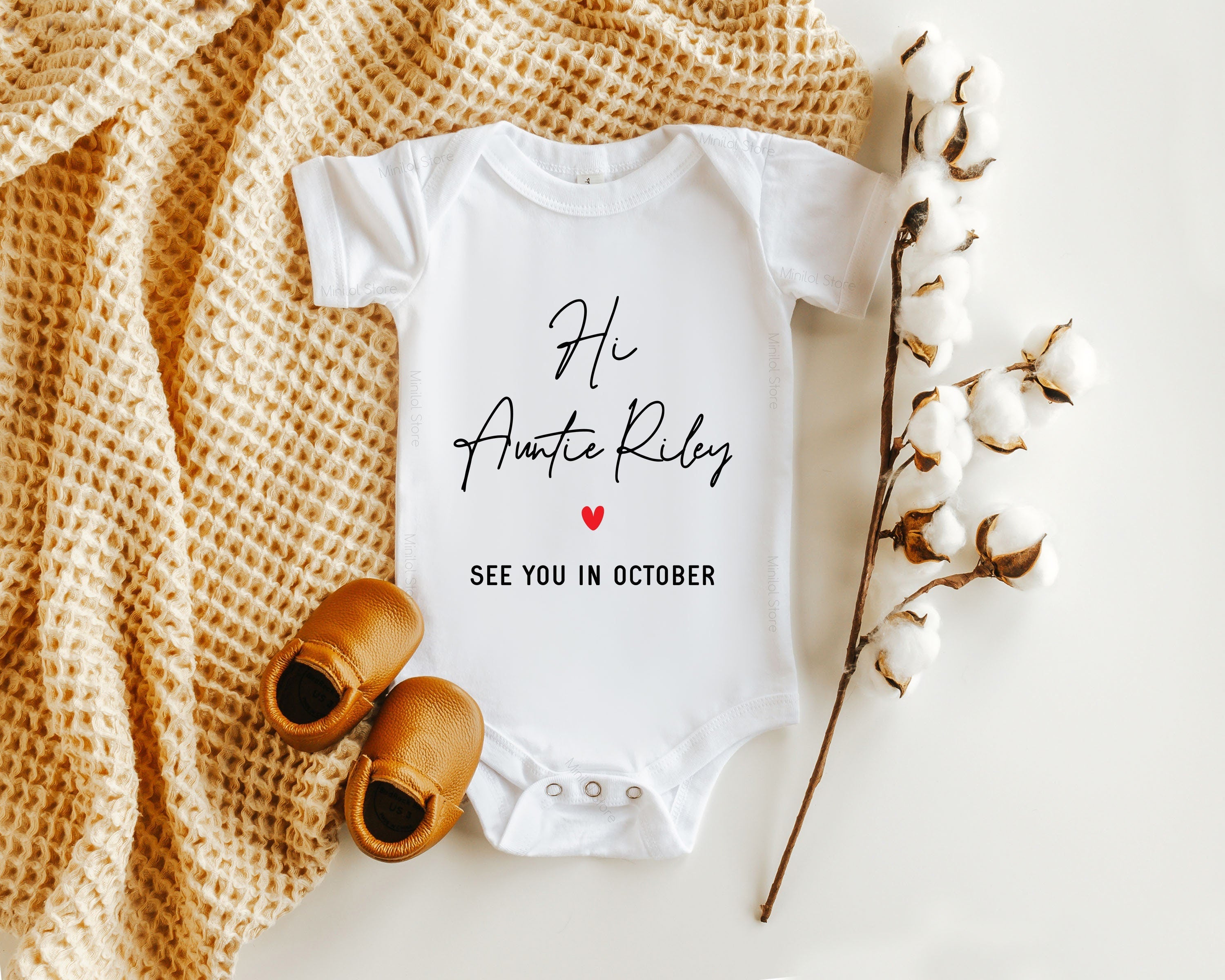 Hi Auntie Baby Bodysuit, Aunt Pregnancy Announcement, Aunt To Be Gift, Baby Announcement, Pregnancy Announcement, Sister To Aunt Gifts