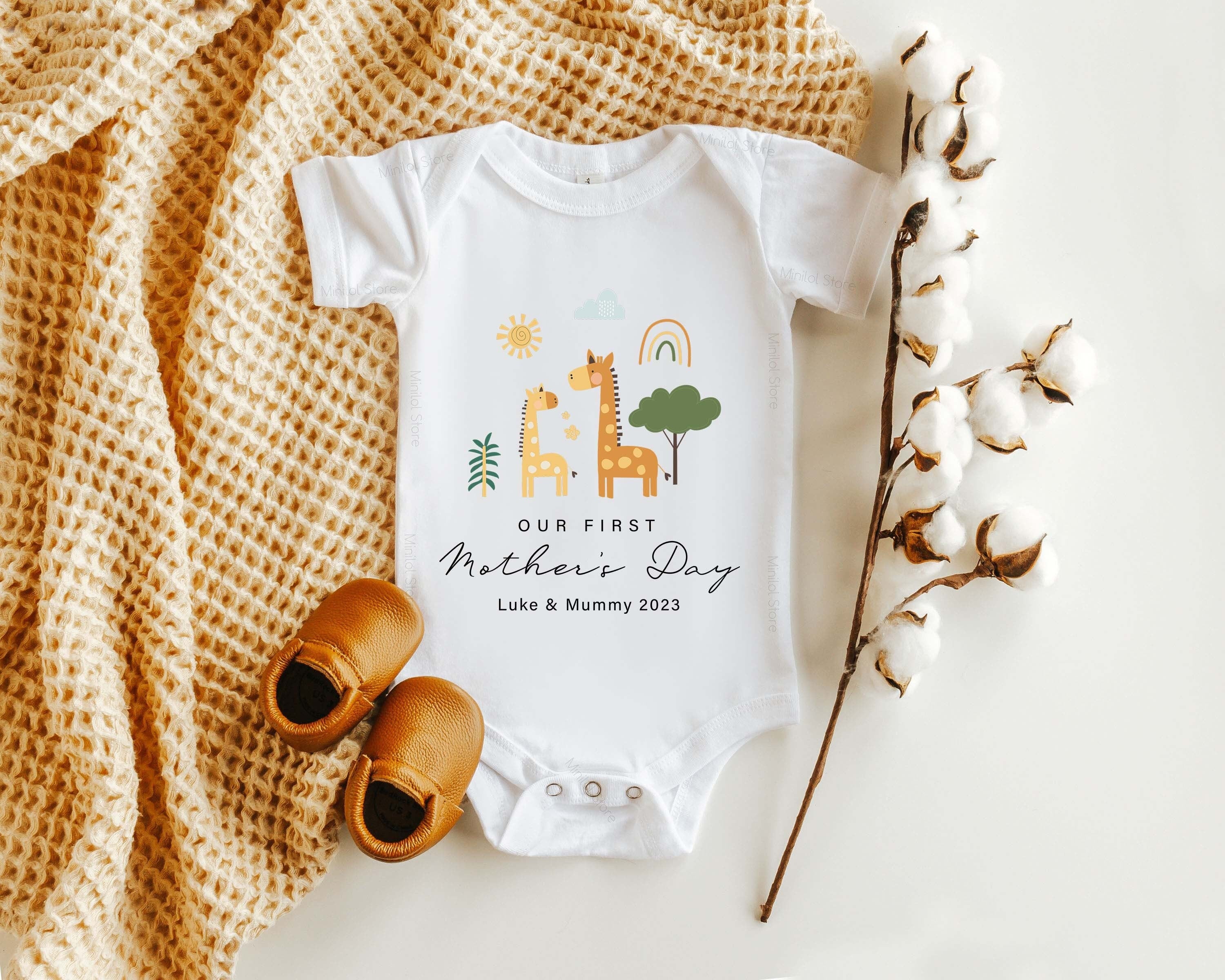 Personalised First Mother's Day Onesie®, 1st Mother's Day Baby Grow, Mother's Day Gift Idea, Mother's Day Outfit for Baby, Mom and Baby