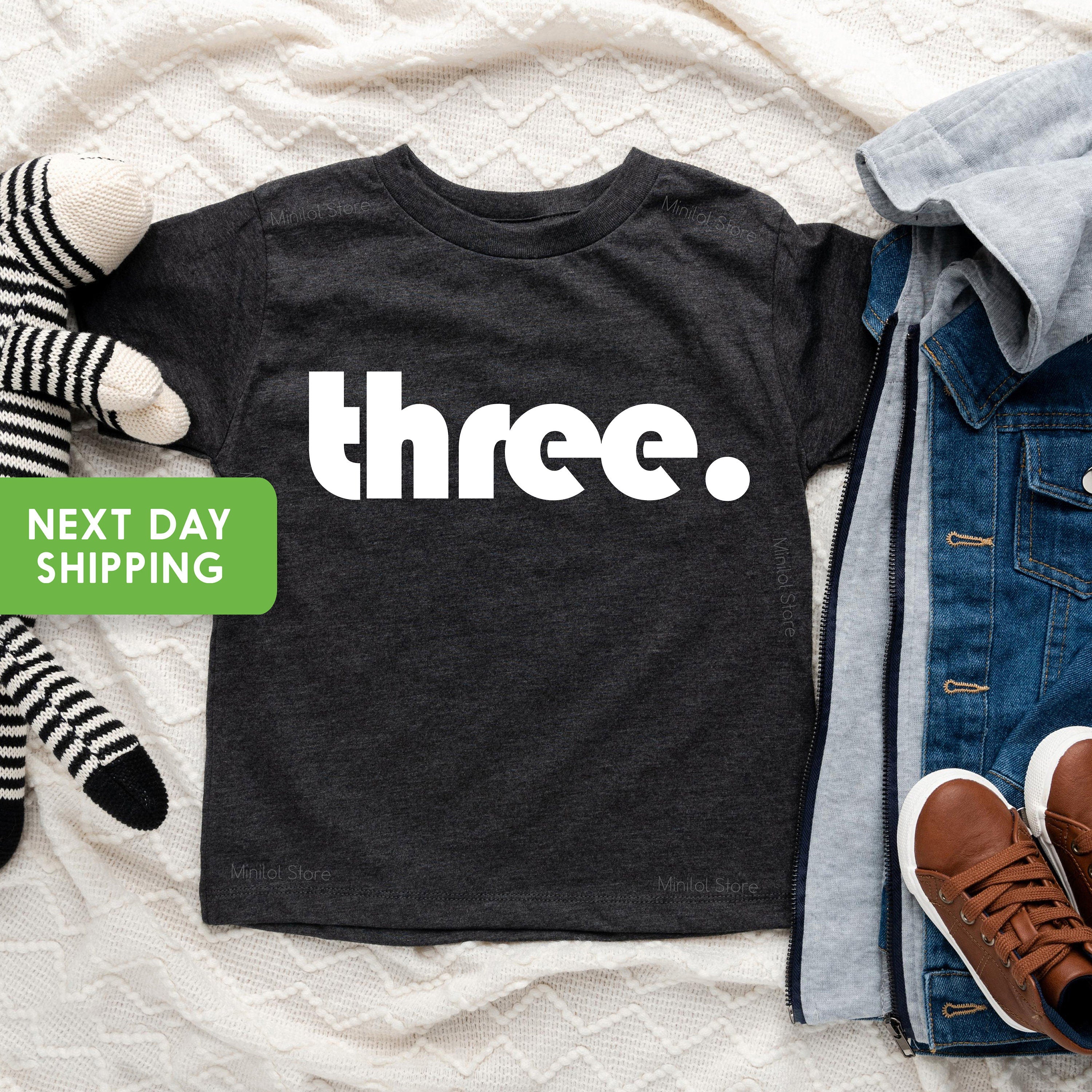 Three Birthday Kids Shirt, 3rd Birthday Kids Shirt, 3rd Birthday Outfit, Kids Birthday Shirt, Threenager Birthday Tshirt