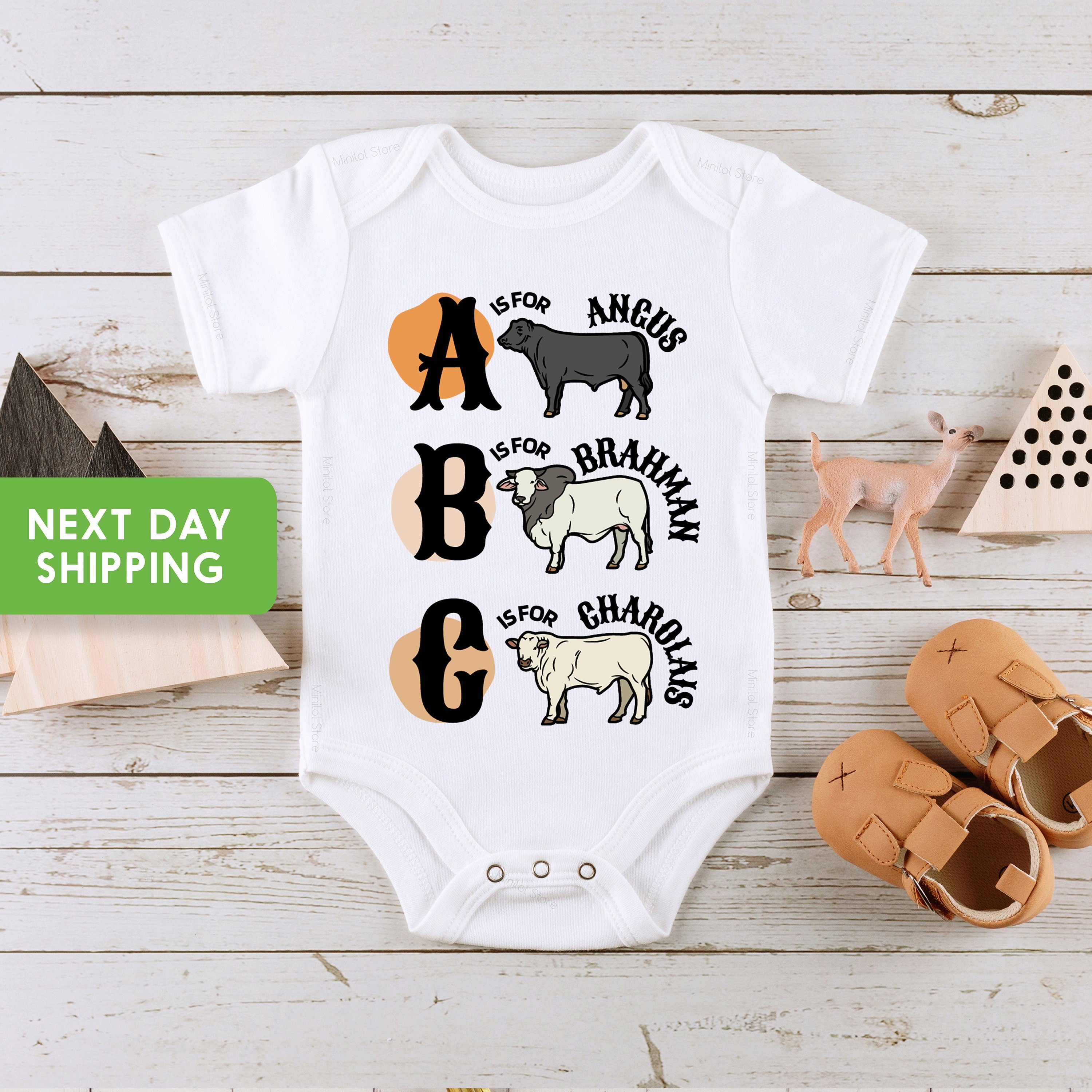 Boho Farm Onesie®, Country Cows Baby Bodysuit, Retro Western Kids Shirt, Vintage Cowboy Toddler Shirt
