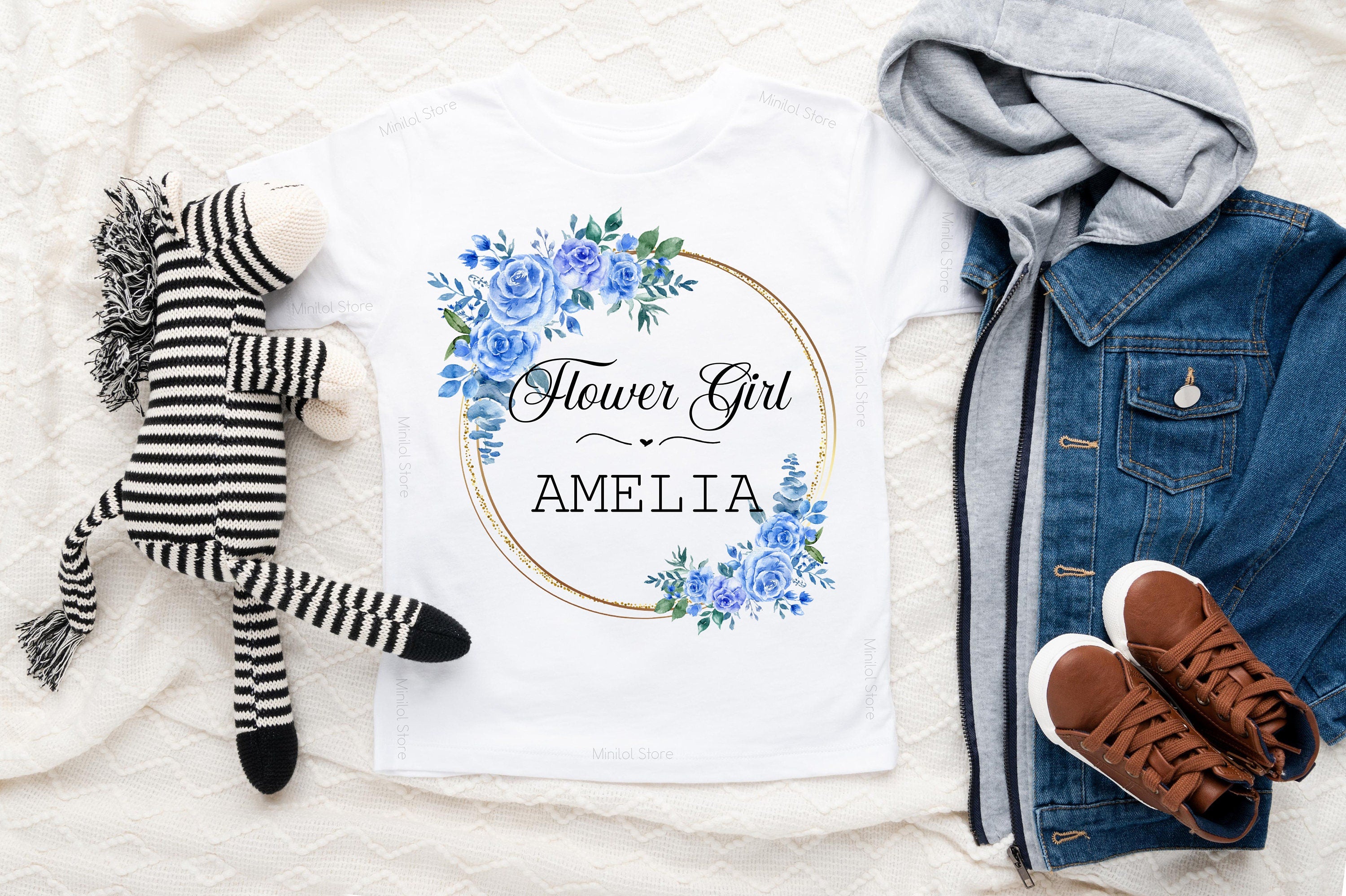 Flower Girl T-Shirt, Wedding Kids T-shirt, Bride Tribe Shirts, Flower Girl Flower T-Shirt, Flower Girl Tee Floral Top, Floral Wreath Tee