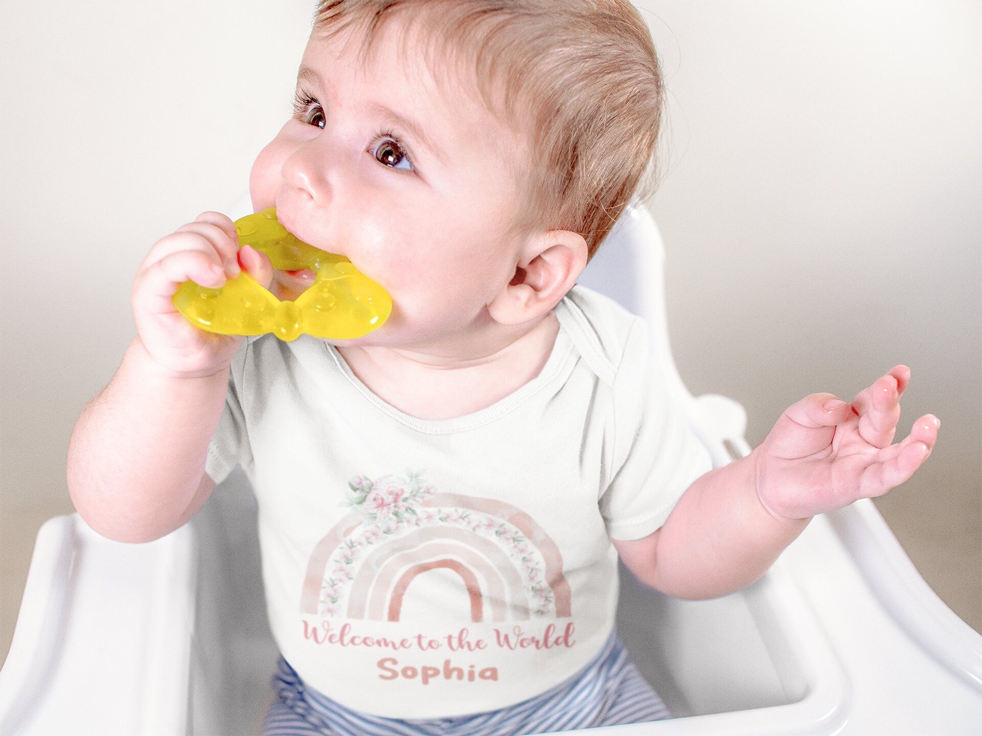 Personalised Hello World Babygrow, New Girl Gift, Coming Home Gift, New Baby, Pregnancy Announcement Onesie®