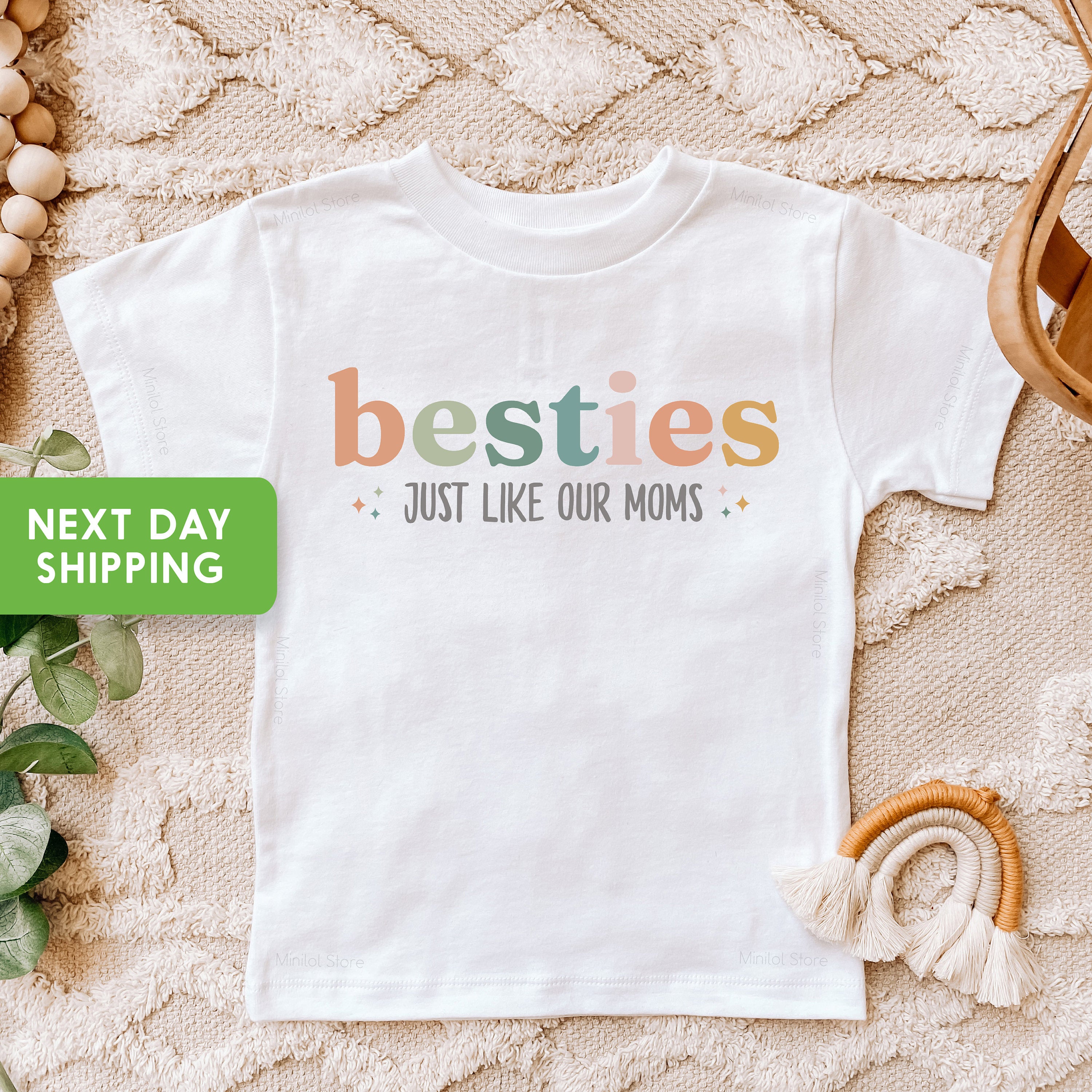 Besties Just Like Our Moms Baby Onesie®, Retro Best Friends Bodysuit, Best Friend Outfits, BFF Onesie®, Baby Shower Gift, Funny New Mom Gift