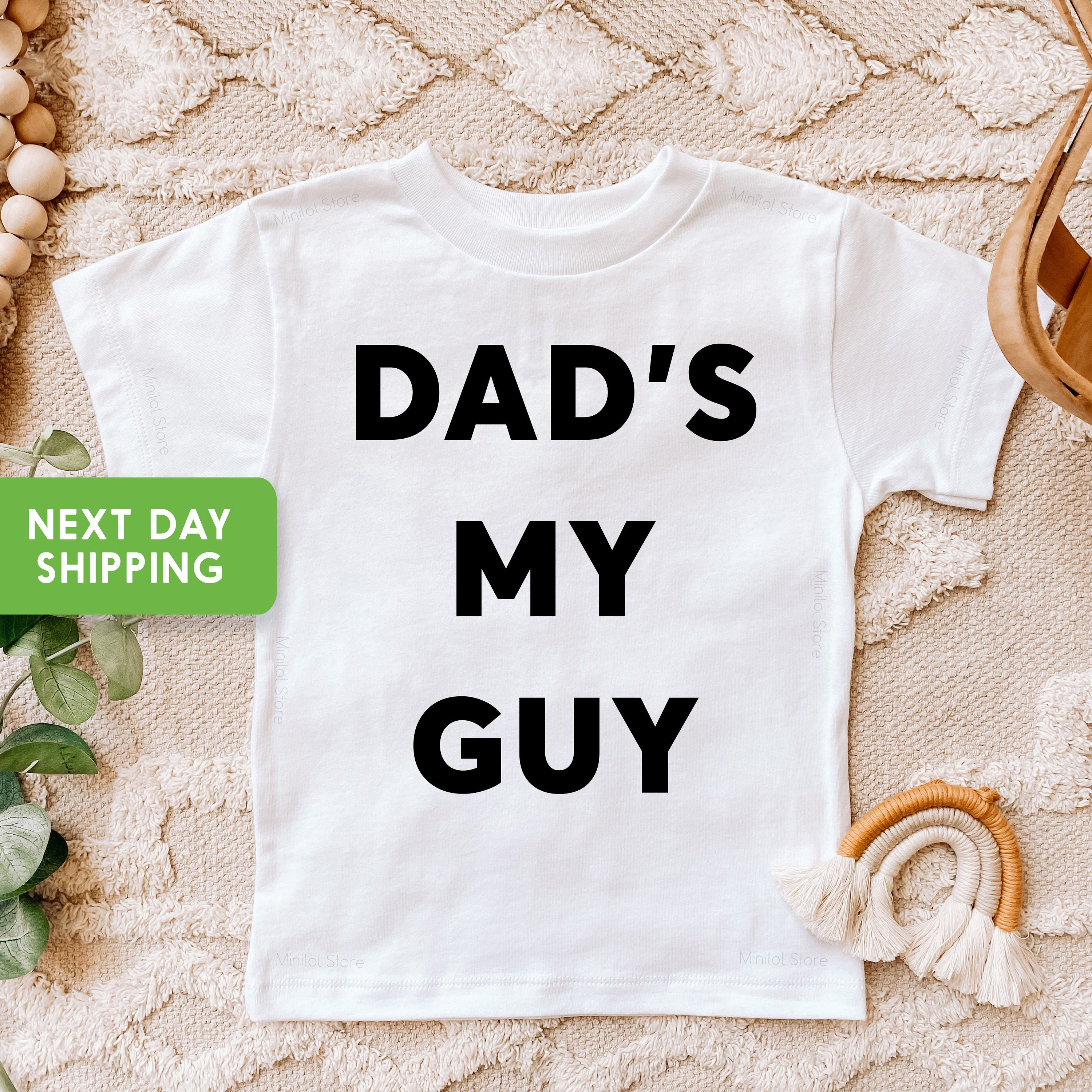 Dad's My Guy Toddler Shirt, Minimalist Kids Tee, Father's Day Kids Shirt, Funny Baby OnesieĀ®, Father's Day Retro Toddler Shirt, Gift For Dad
