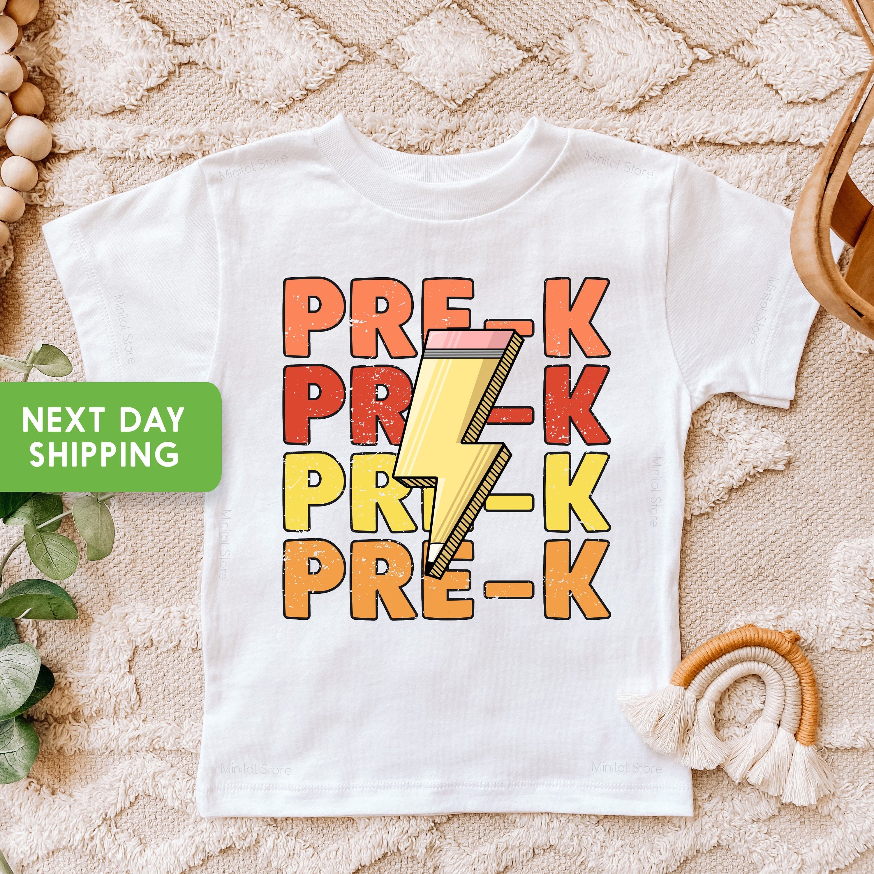 Pre-K Kids Shirt, Lightning Bolt School Toddler Tee, Back To School Kids Shirt, Kindergarten Shirt, 100 Days of School Shirt, Pre K Shirt