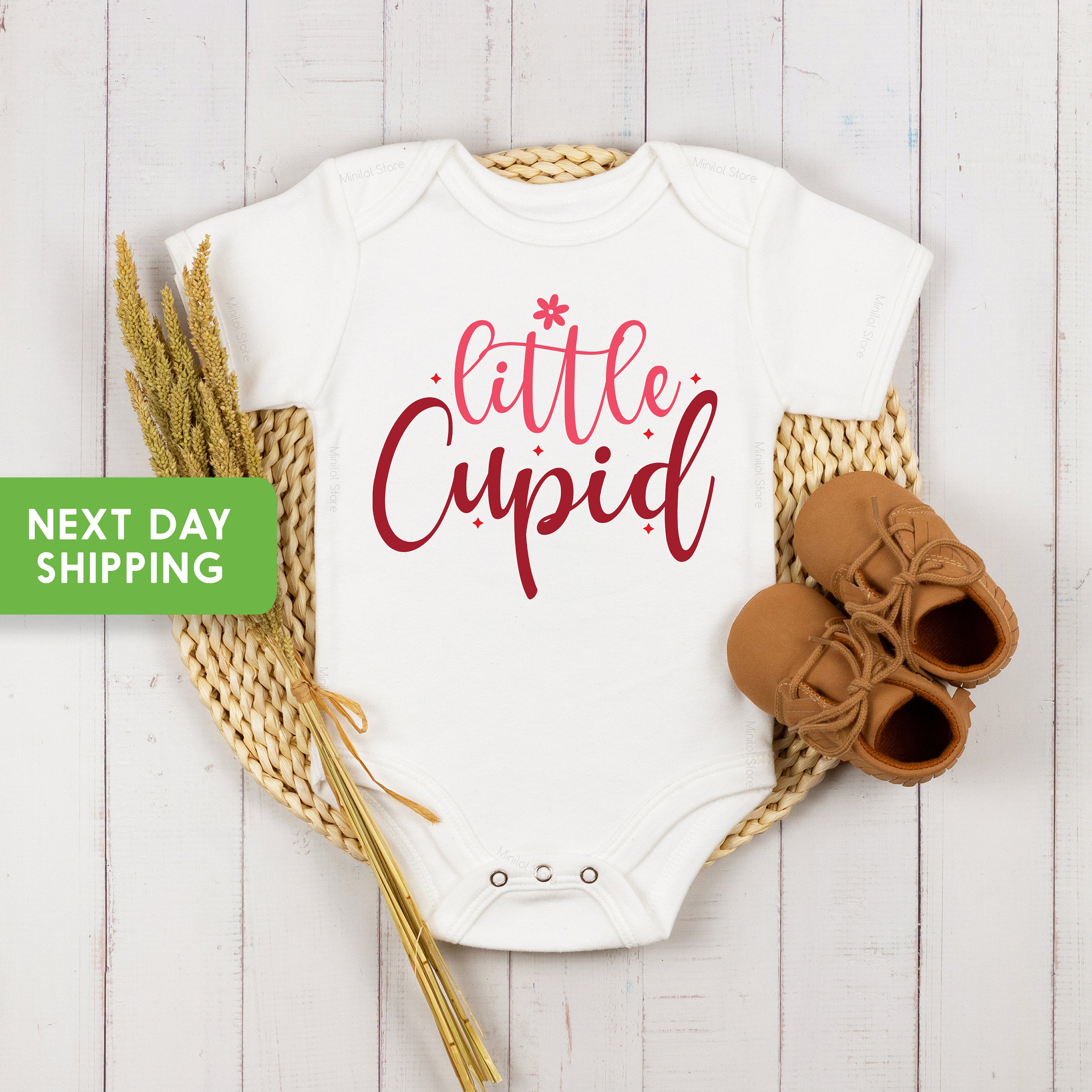 Little Cupid Baby OnesieĀ®, Cute Valentines Day Bodysuit, Little Valentine Baby Gift, Valentine's Day OnesieĀ®, Valentine's Day Toddler Shirt