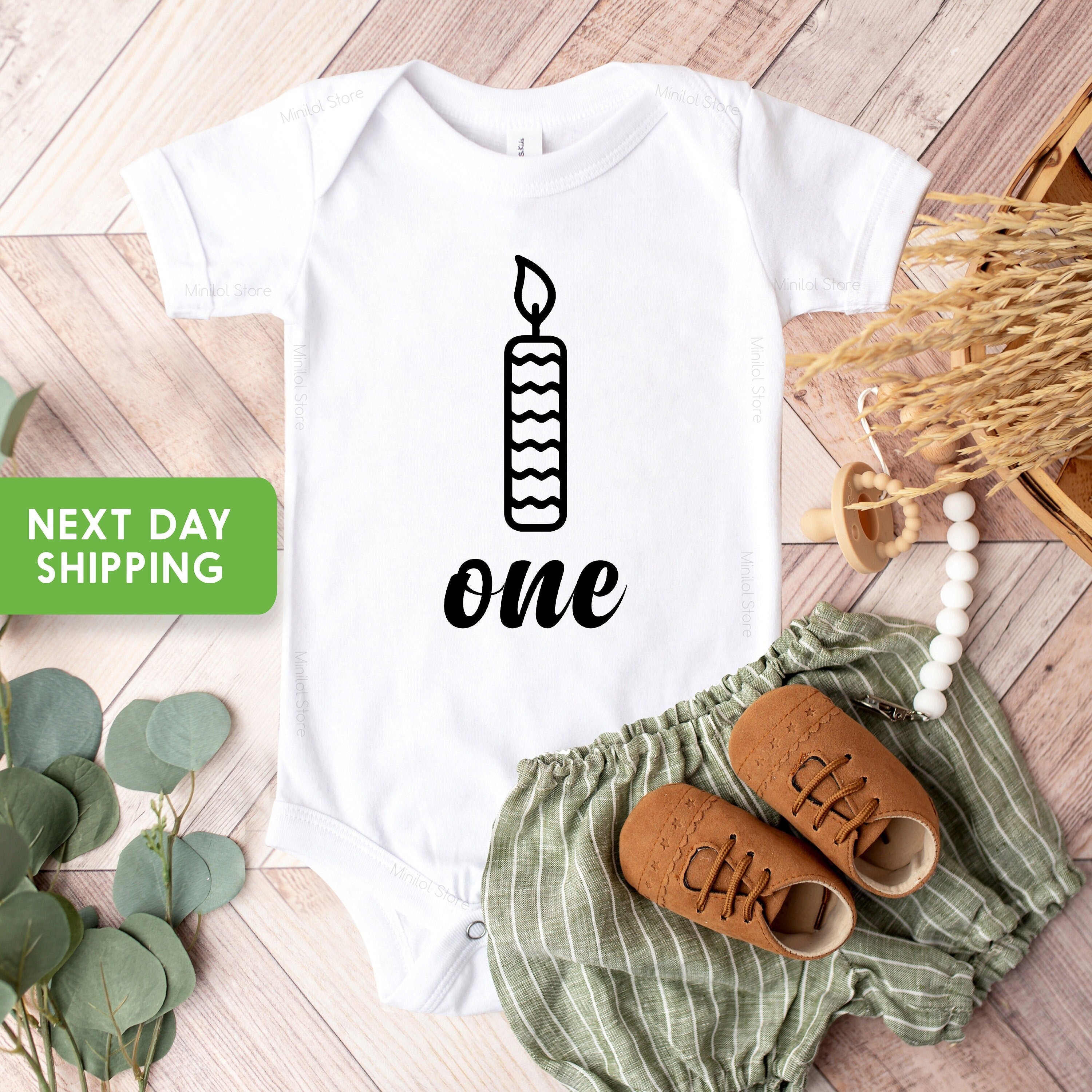 1st Birthday OnesieĀ®, One Birthday OnesieĀ®, One, One Candle, First Birthday OnesieĀ®, The Birthday Boy OnesieĀ®, 1st Birthday Party OnesieĀ®