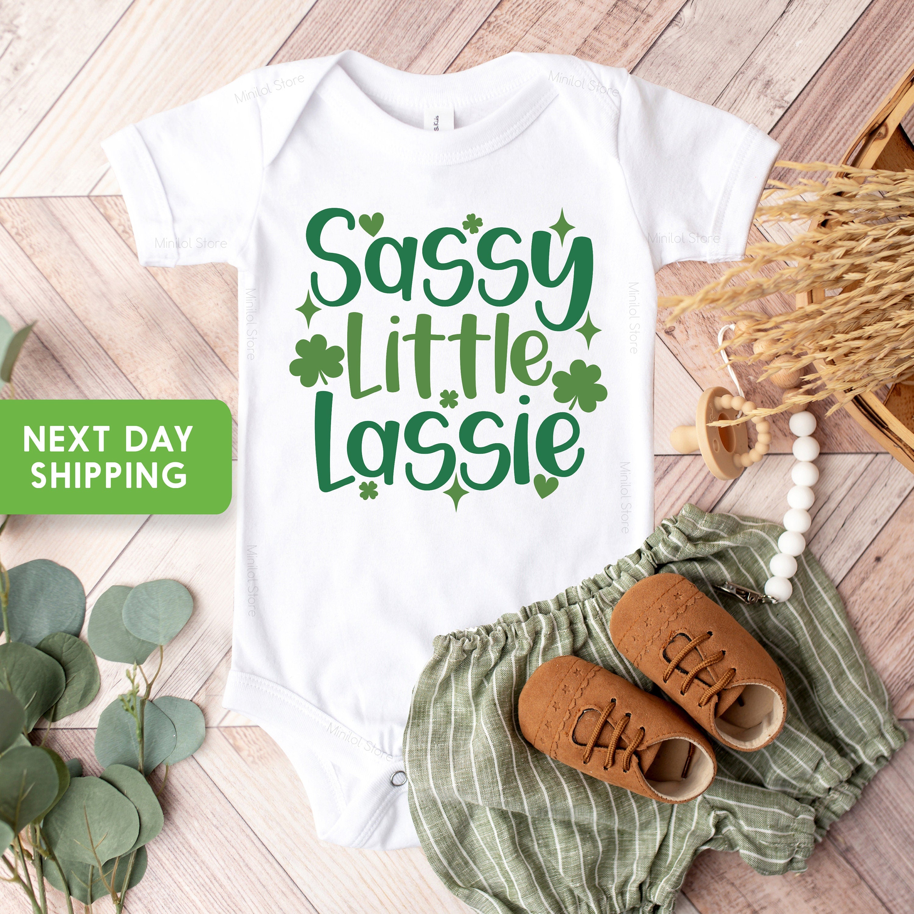 Sassy Little Lassie Toddler Girl Shirt, St. Patrick's Day Girls Shirt, Funny St. Patrick's Day Girls Gift, Funny Irish Toddler Shirt