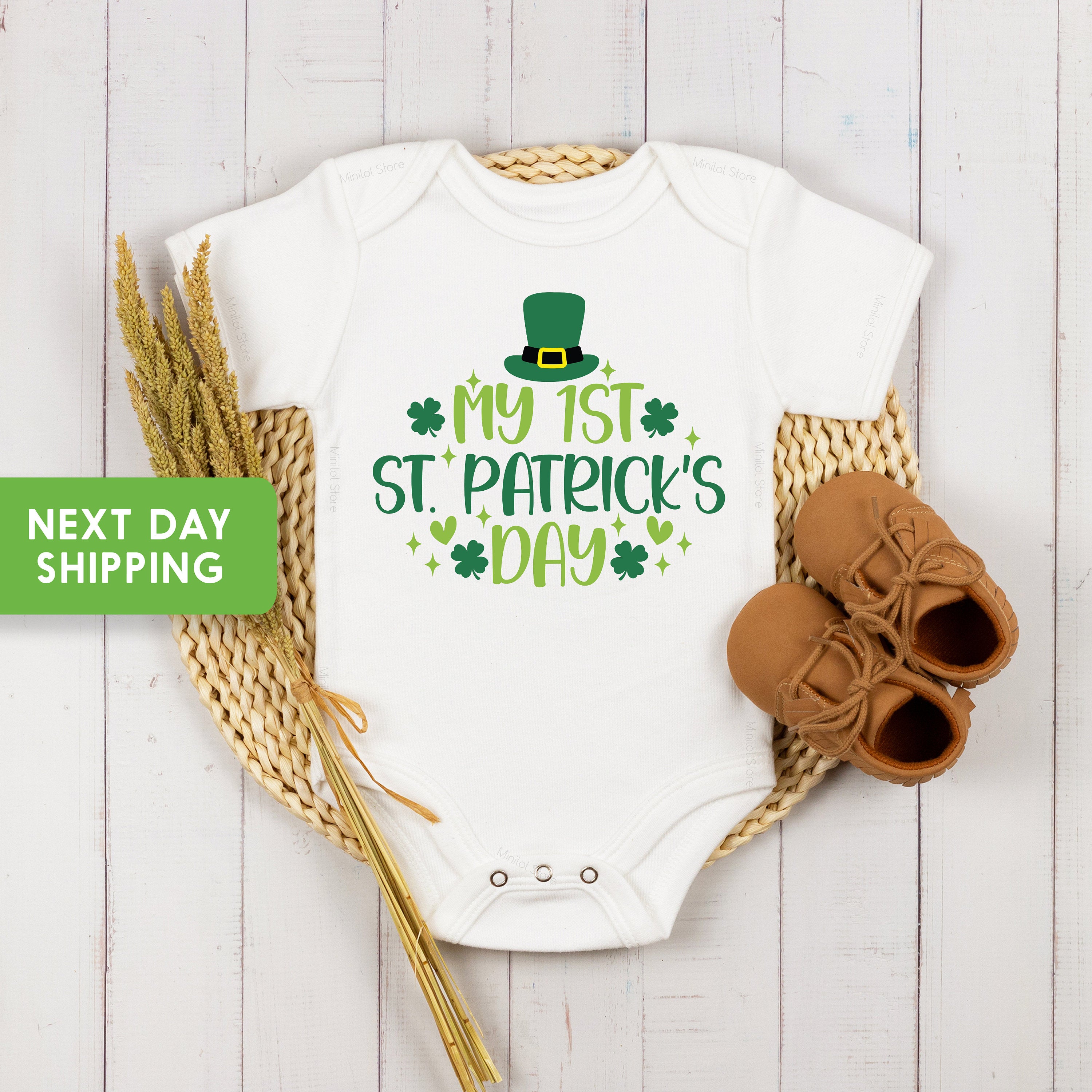My First St. Patricks Day Outfit, Babies 1st St. Patricks, Newborn Shamrock Outfit, Patrick's Day Lucky Baby Onesie®, Baby St Patrick Outfit