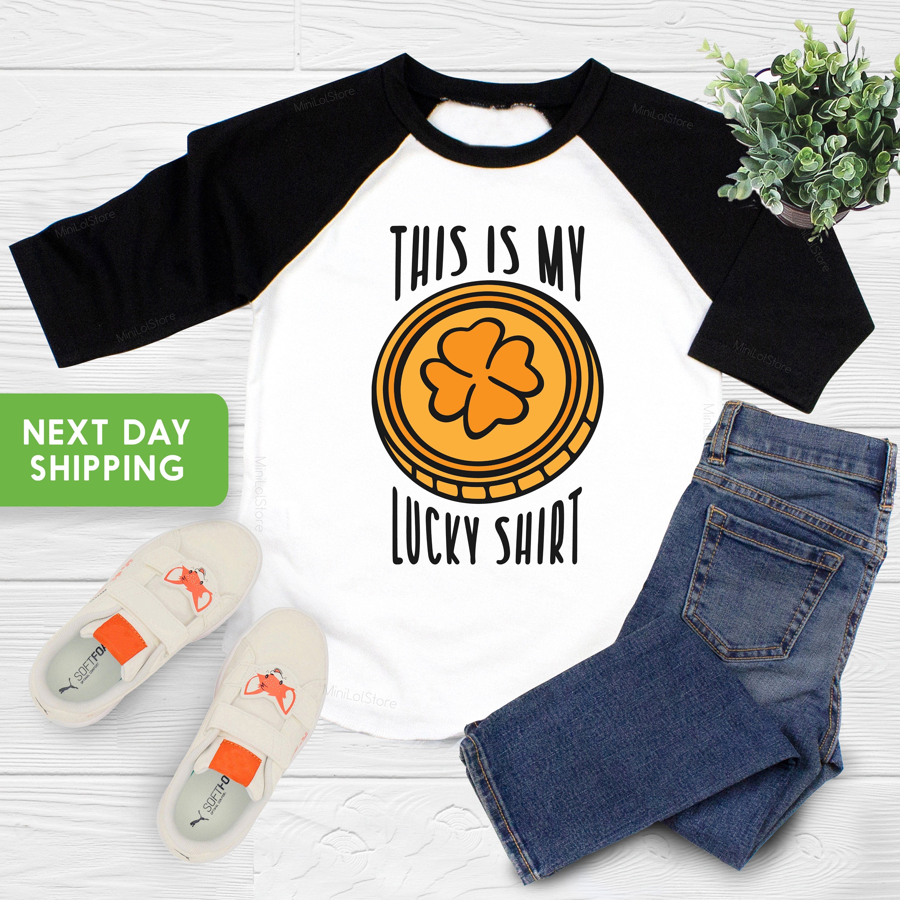 This Is My Lucky Shirt Toddler Shirt, Funny Lucky Baby Onesie®, Happy St Patrick's Day Baby Bodysuit, Cute Shamrock Baby Onesie®, Lucky Kids