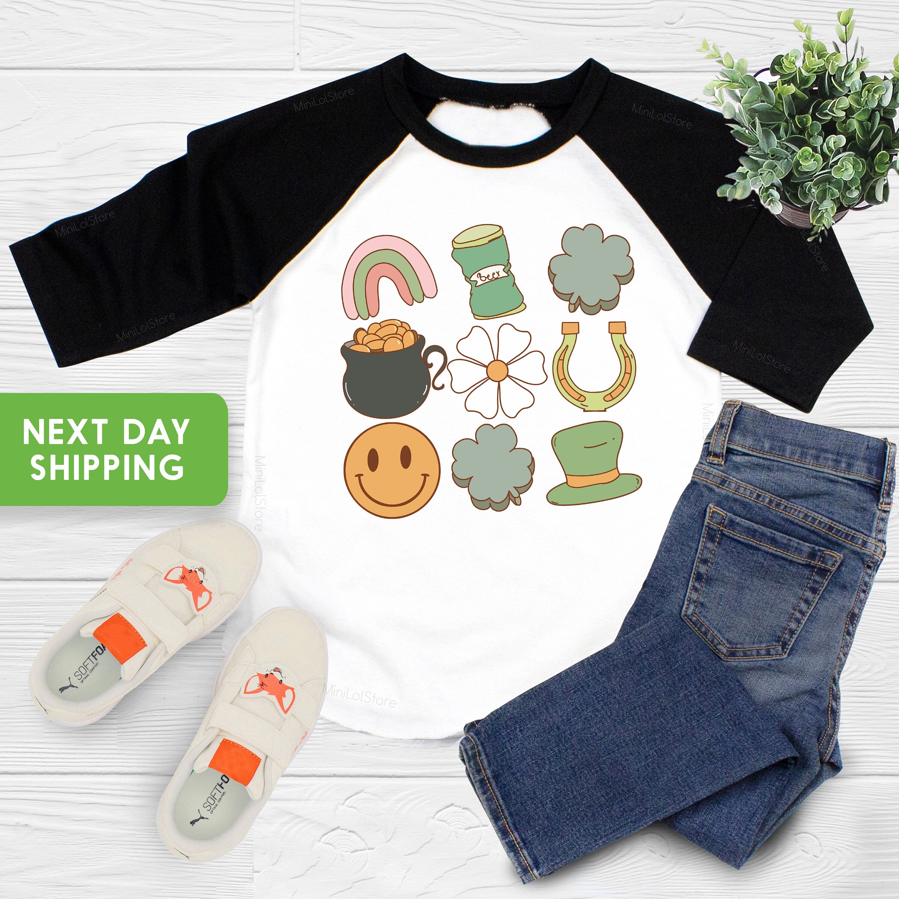 Kids St. Patrick's Day Shirt, Lucky Charms Kids Retro T-Shirt, St. Patricks Day Retro Infant Toddler Shirt, St Patricks Day Toddler Shirt