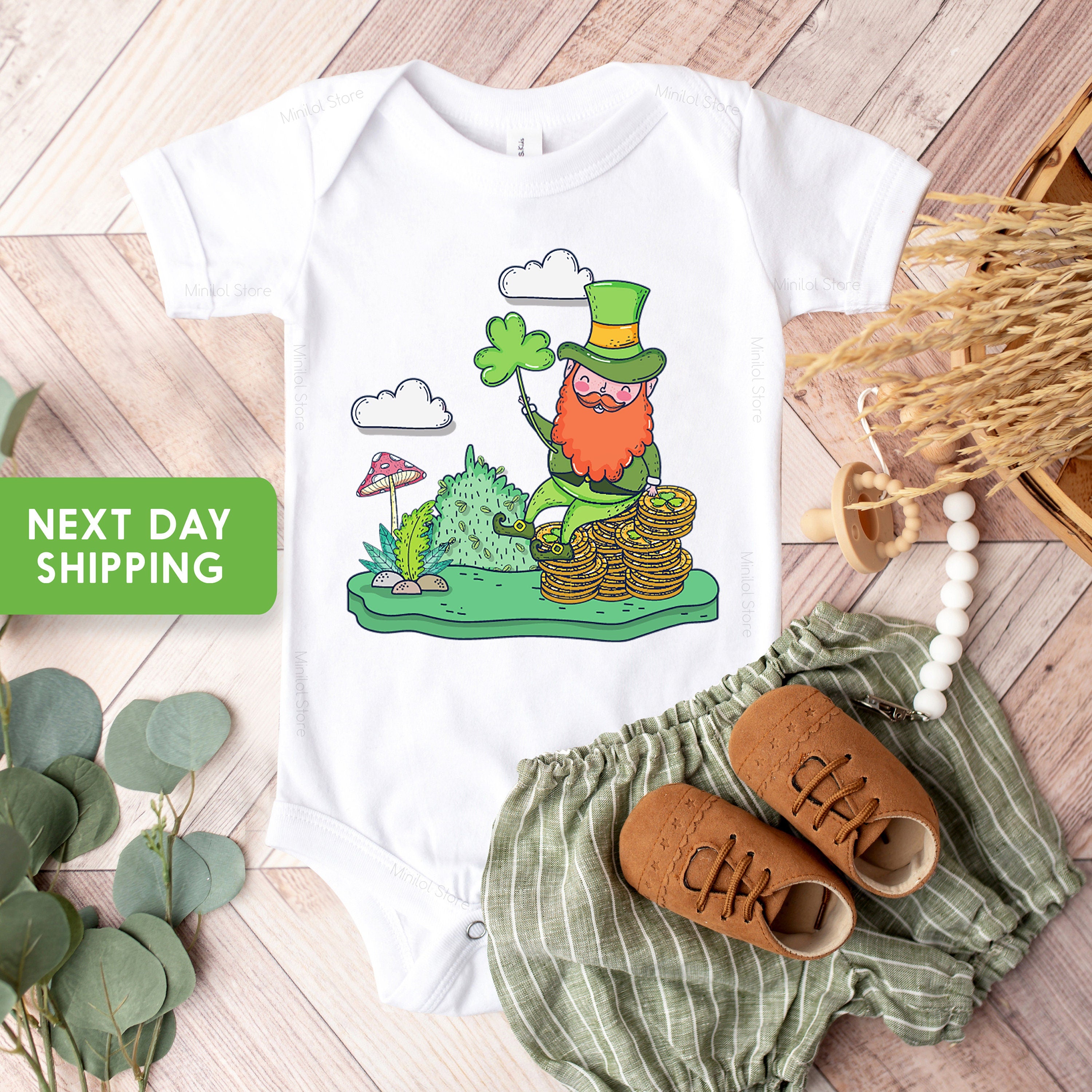 St.Patrick's Day Leprechaun OnesieĀ®, St.Patricks Day OnesieĀ® For Baby, Cute Lucky OnesieĀ®, St Patricks Day Toddler Shirt, Kids St Pattys Day