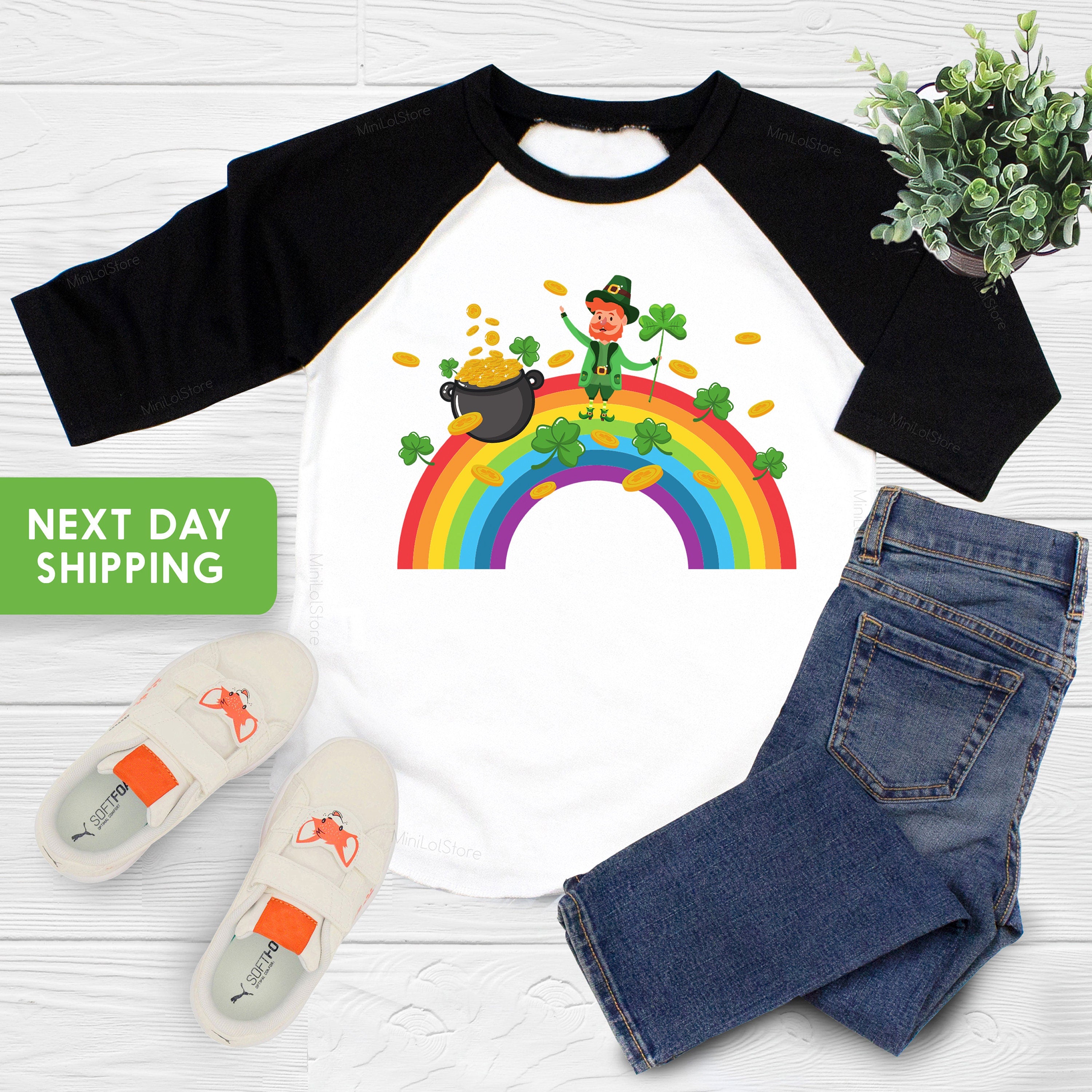 St. Patrick's Day Lucky Baby Onesie® Cute Lucky Rainbow Baby Onesie® Irish Baby Rainbow Onesie®, St. Patrick's Day Toddler Shirt, Kids Gift