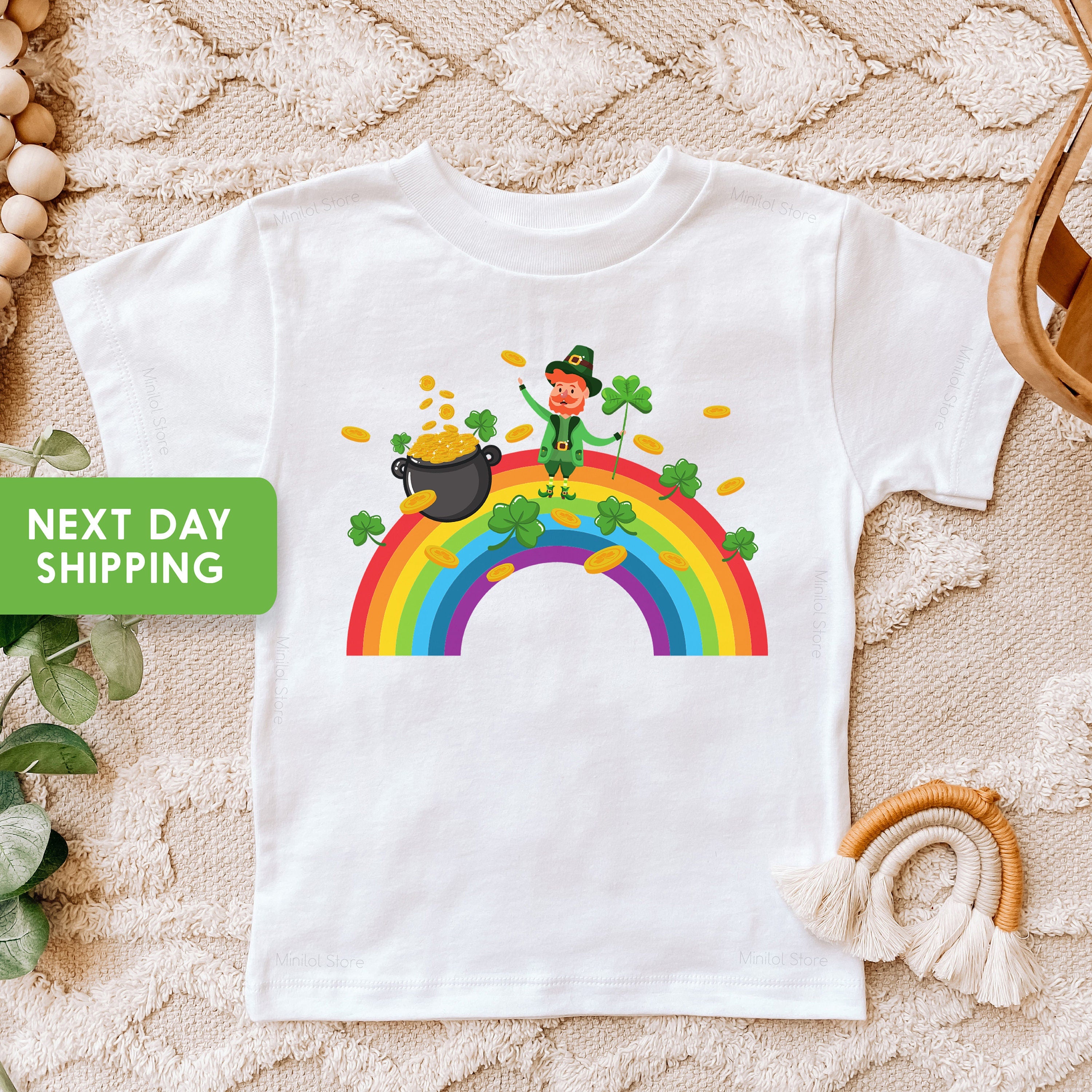 St. Patrick's Day Lucky Baby OnesieĀ® Cute Lucky Rainbow Baby OnesieĀ® Irish Baby Rainbow OnesieĀ®, St. Patrick's Day Toddler Shirt, Kids Gift