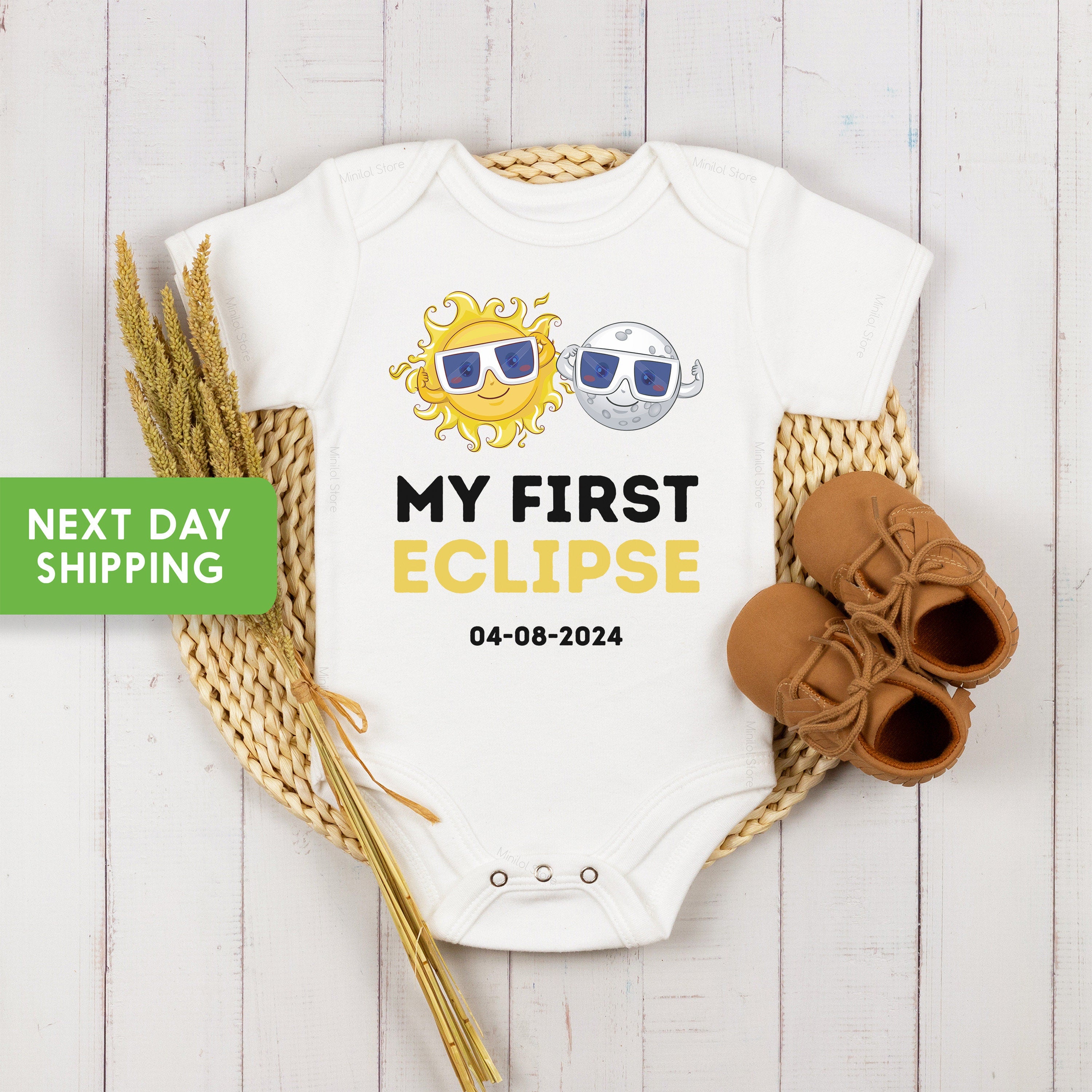My First Eclipse Onesie®, 8th of April, Baby Outfits for the Eclipse, Eclipse Baby Keepsake, Eclipse Onesie® for Baby, Kids Eclipse Shirt