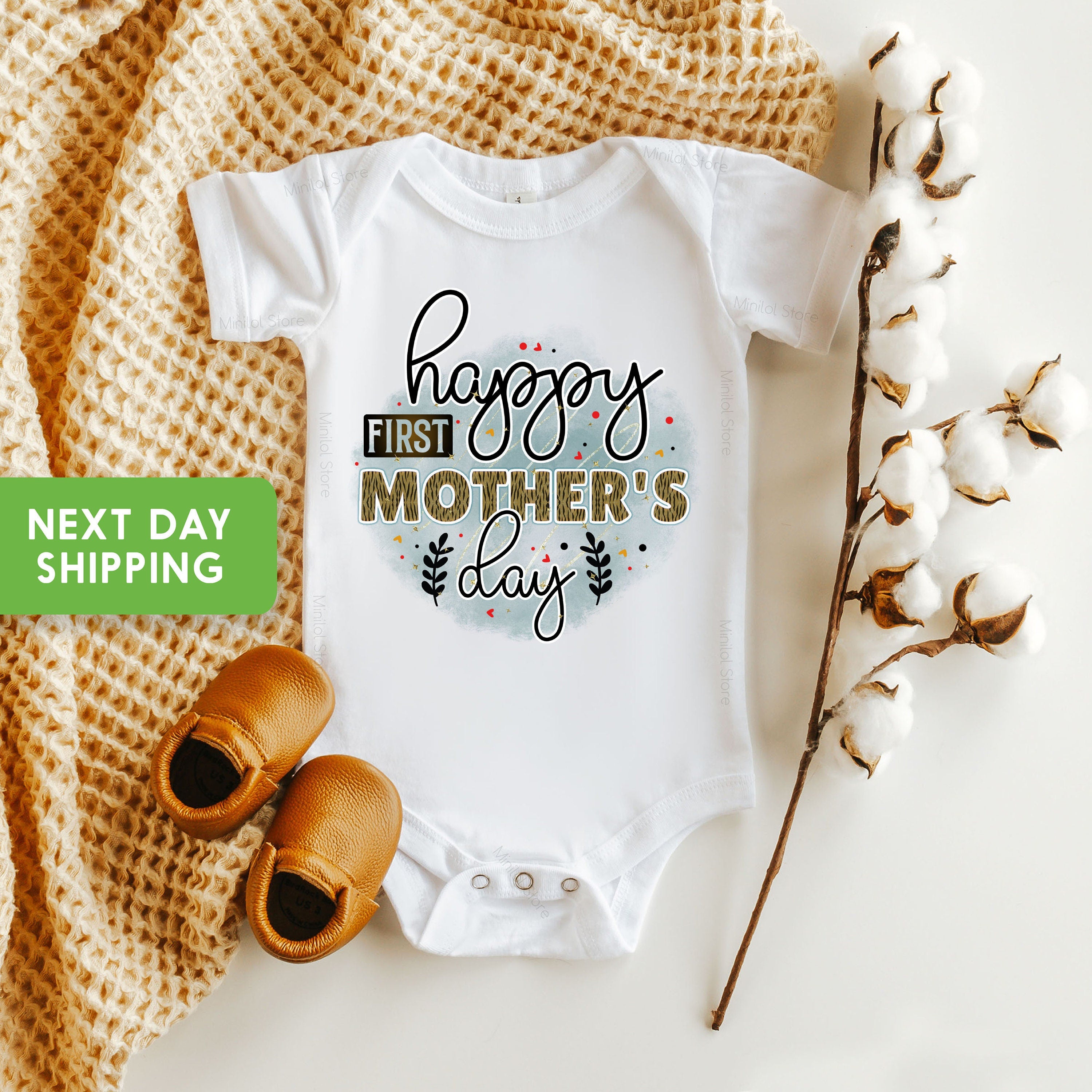 Happy Firts Mother's Day Onesie®, 1st Mother's Day Onesie®, Mother's Day Onesie®, Baby Mother's Day Outfit, Mothers Day Baby Bodysuit
