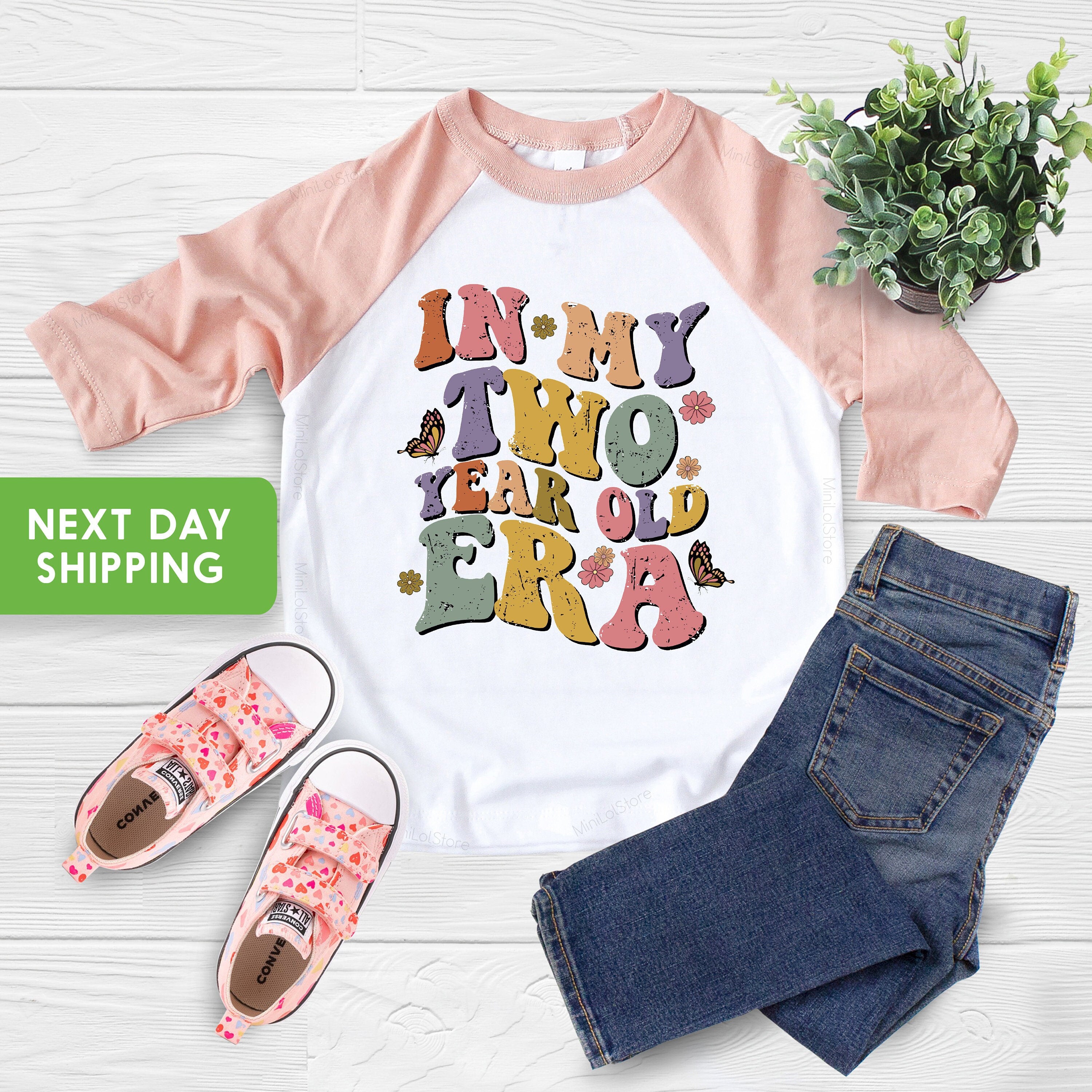 2nd Birthday Toddler Shirt, In My Two Year Old Era Kids Birthday Shirt, Second Birthday Toddler Tee, Second Birthday OnesieĀ®, 2nd Birthday