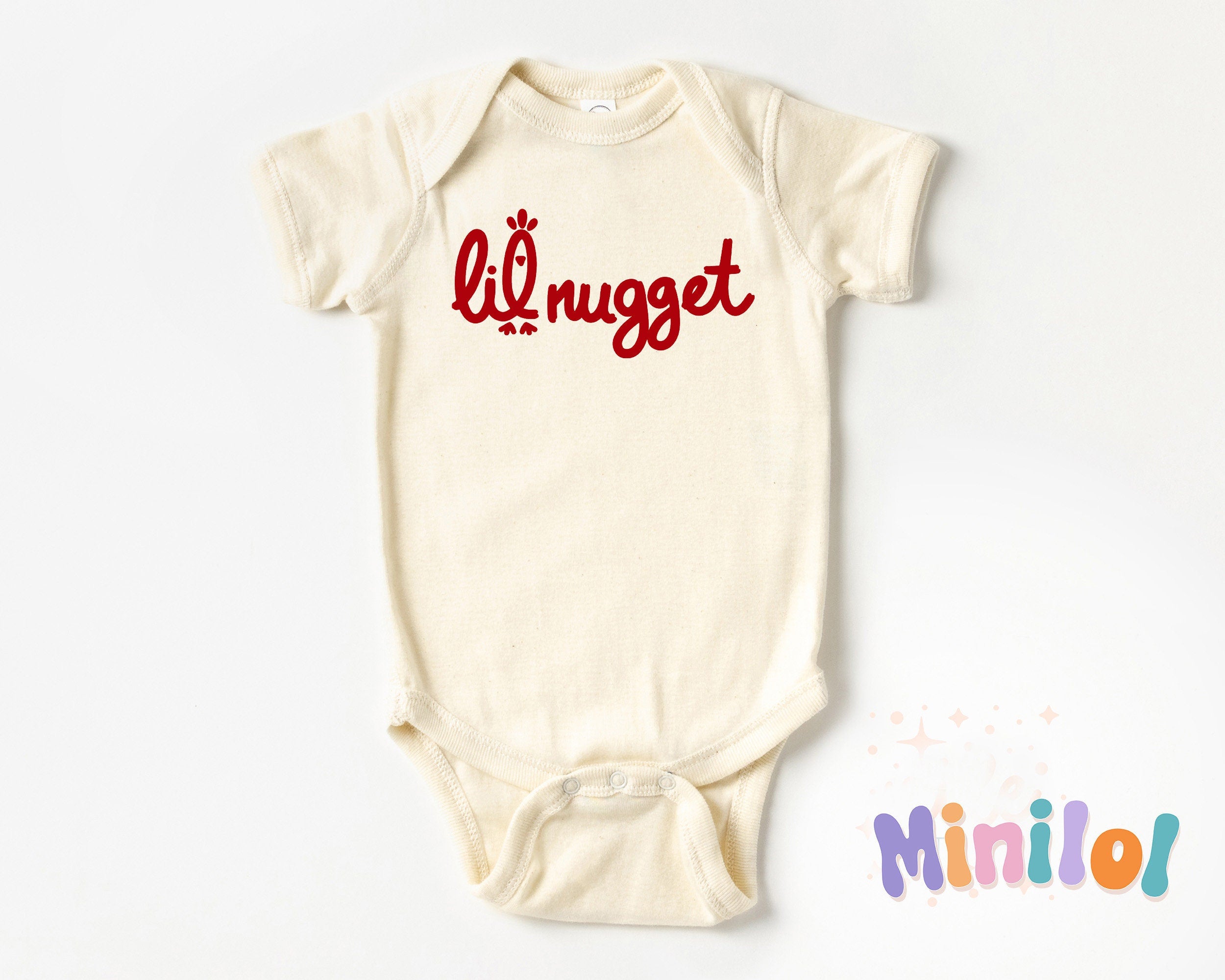 Lil Nugget OnesieĀ®, Natural Pregnancy Announcement OnesieĀ®, Cute Kids Shirt, Baby Shower Gift, Baby Announcement, Vintage Kids, Cute Toddler