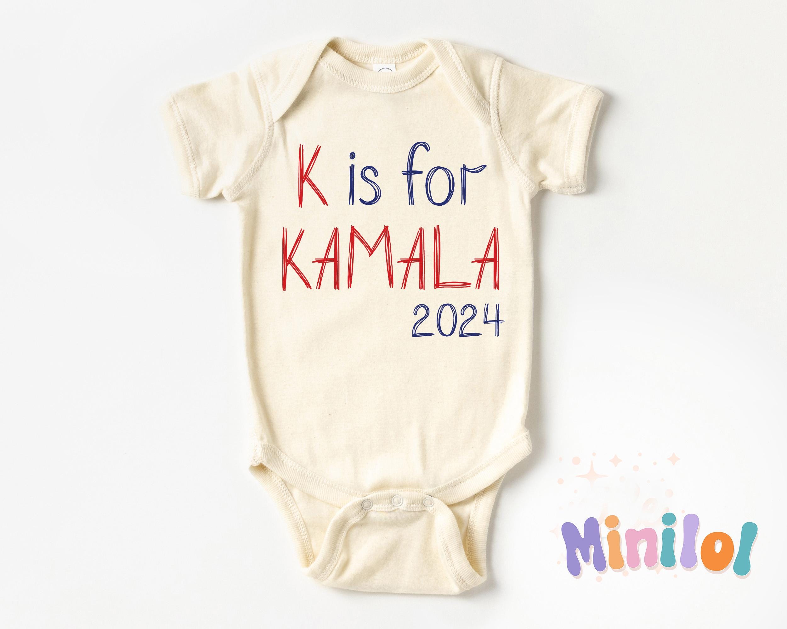 K is for Kamala 2024 OnesiesĀ®, President Kamala Harris Toddler Shirt, Kamala Harris 2024 Kids Shirt, I am Speaking, Election OnesiesĀ®