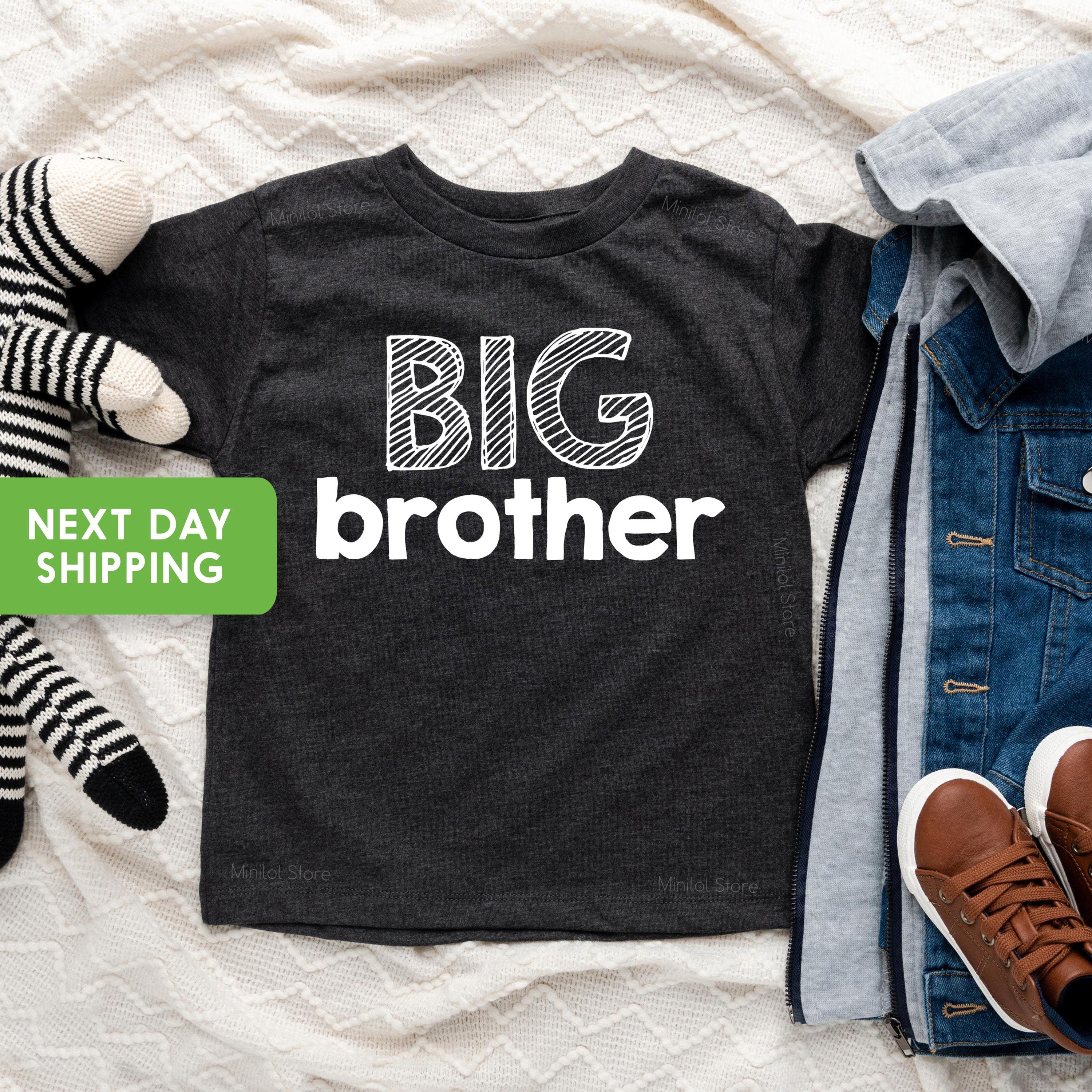 Big Brother Shirt, Baby Announcement Toddler Shirt, Shirt for Big Brother, New Big Brother, Big Brother OnesieĀ®, Big Brother Baby Kids Shirt