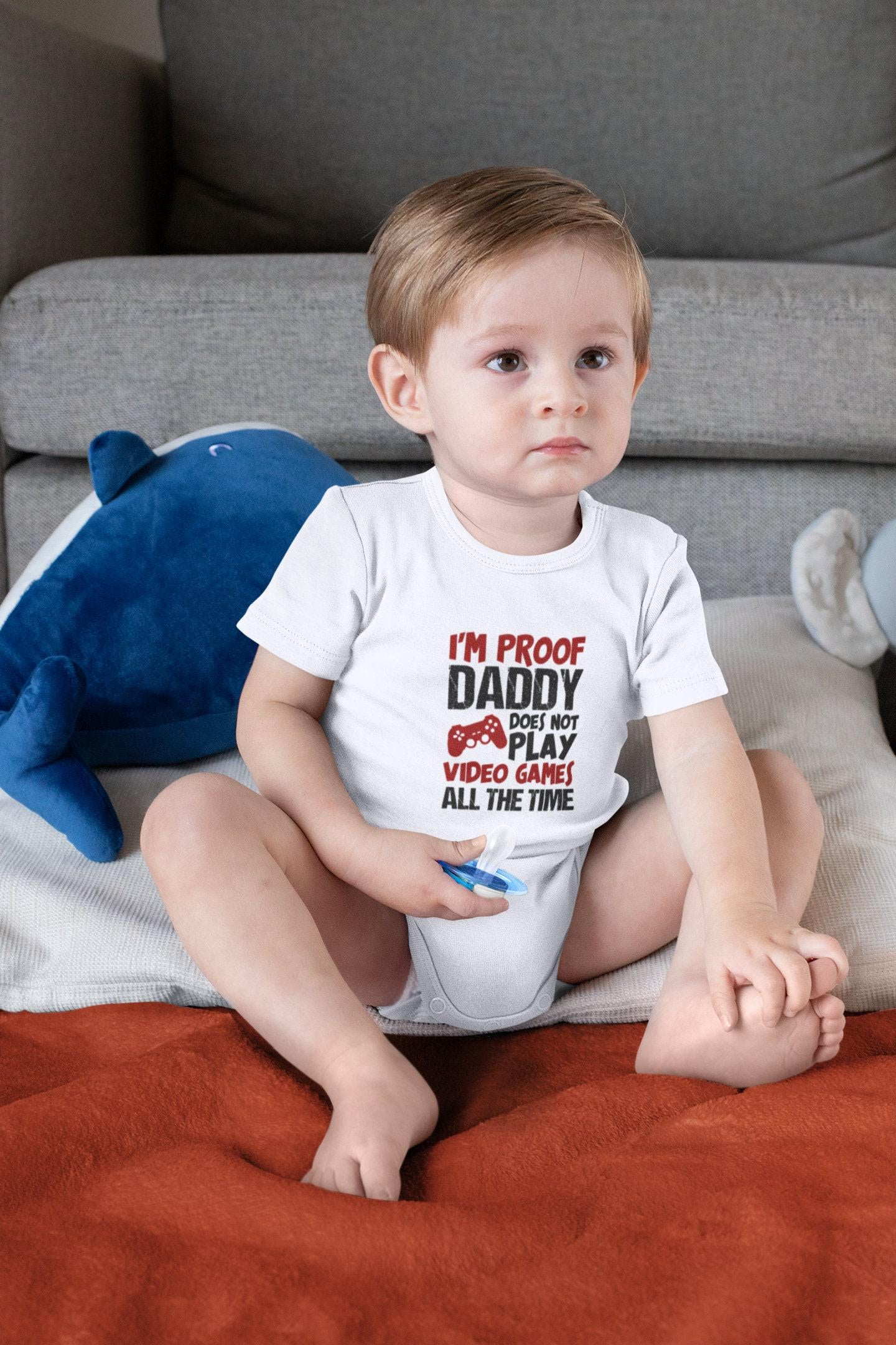 Close-up of the Pregnancy Announcement ®: Video Game Reveal Gift for Gamer Parents baby announcement design