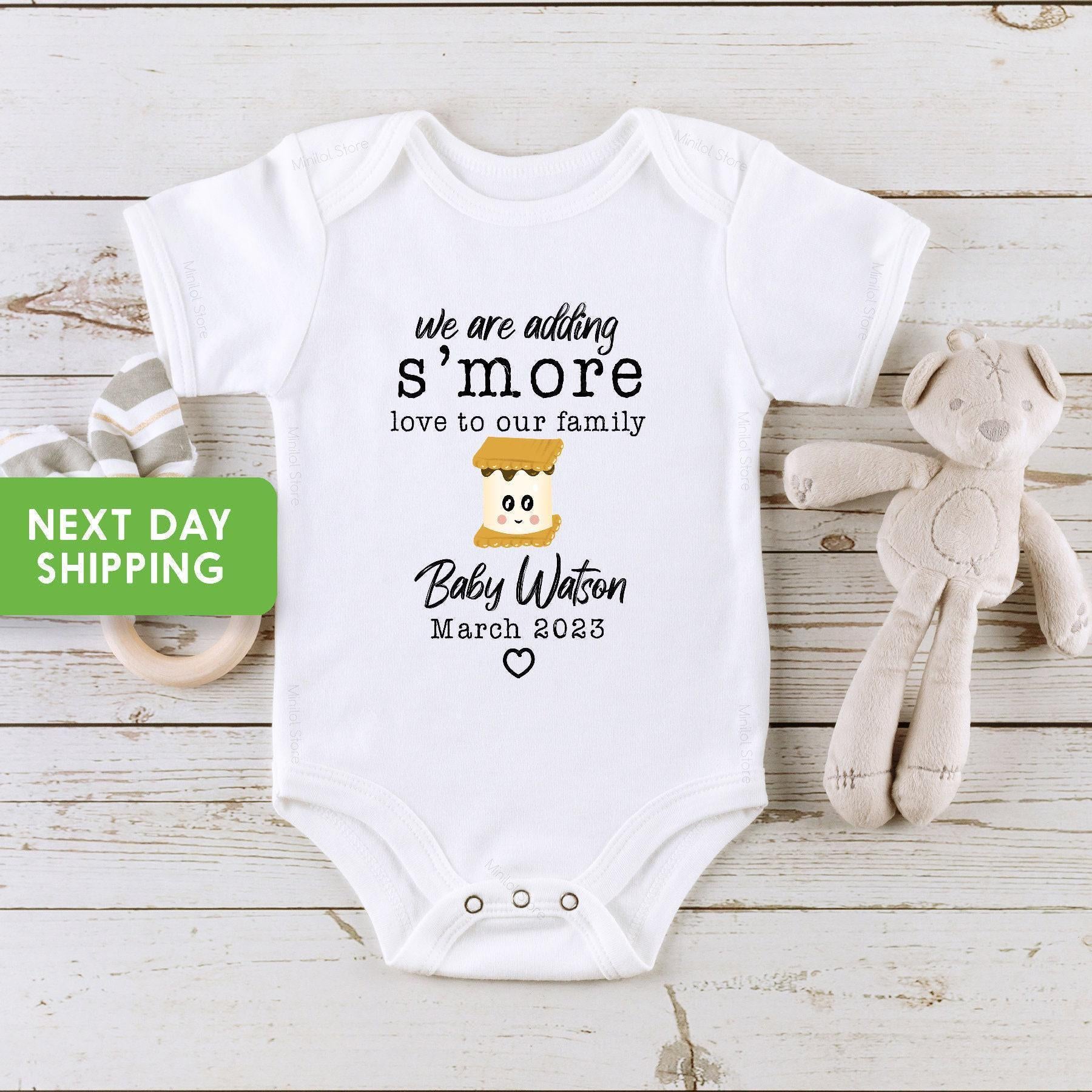 Main pregnancy announcement product mockup for Adding S'more Love Pregnancy Announcement Sibling Reveal Shirt