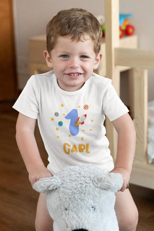 Outer Space First Birthday Shirt birthday product image 7
