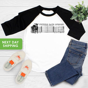 Future Gate Opener cowboy artwork design on Baby Short Sleeve Onesie®