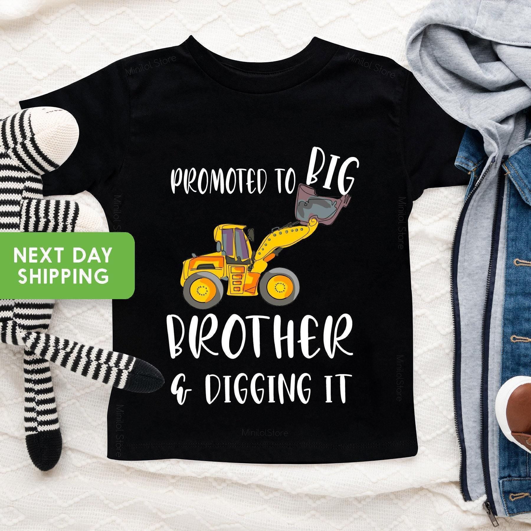 Close-up of the Promoted to Big Brother baby announcement design