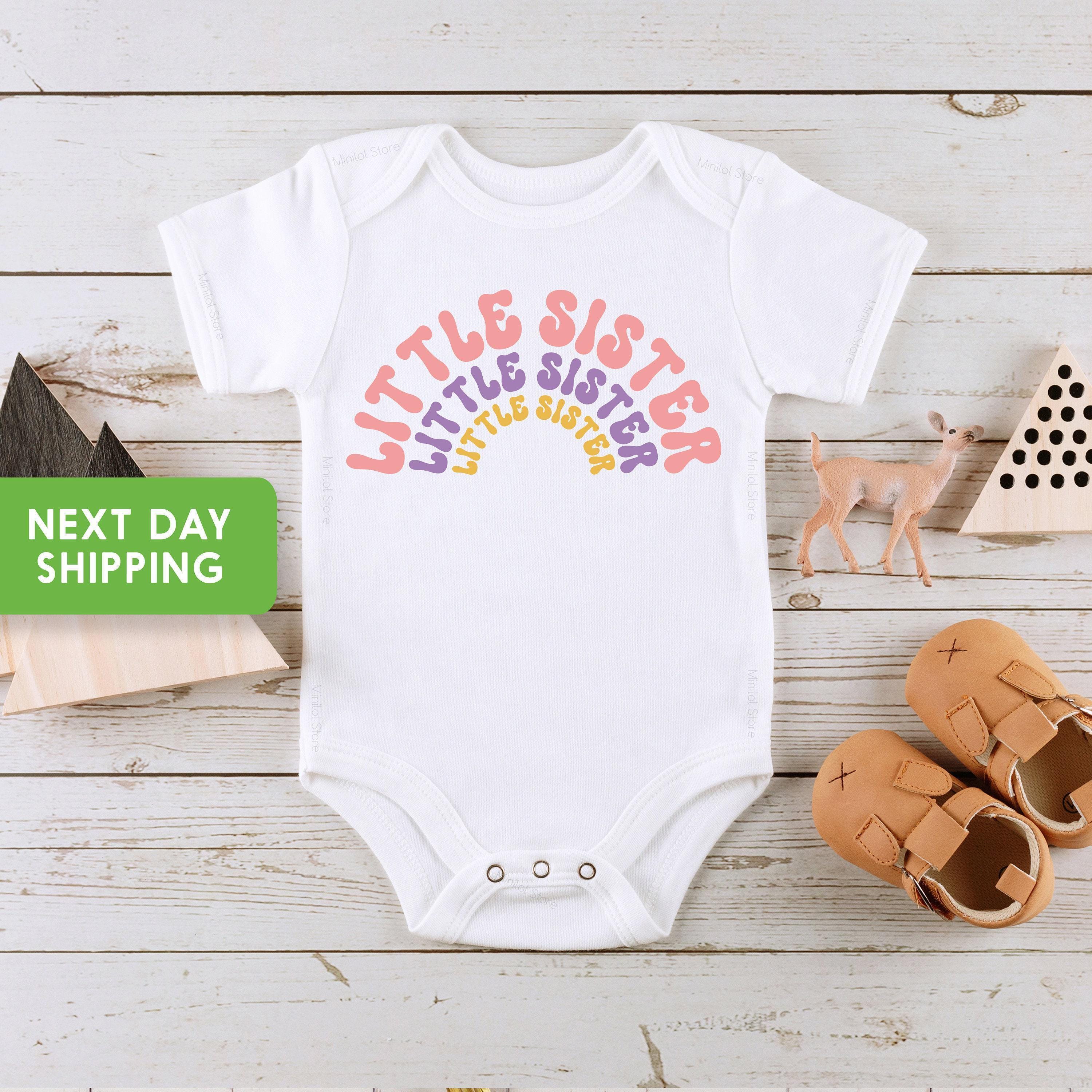 Main pregnancy announcement product mockup for Little Sister ® Pregnancy Announcement Sibling Reveal Shirt
